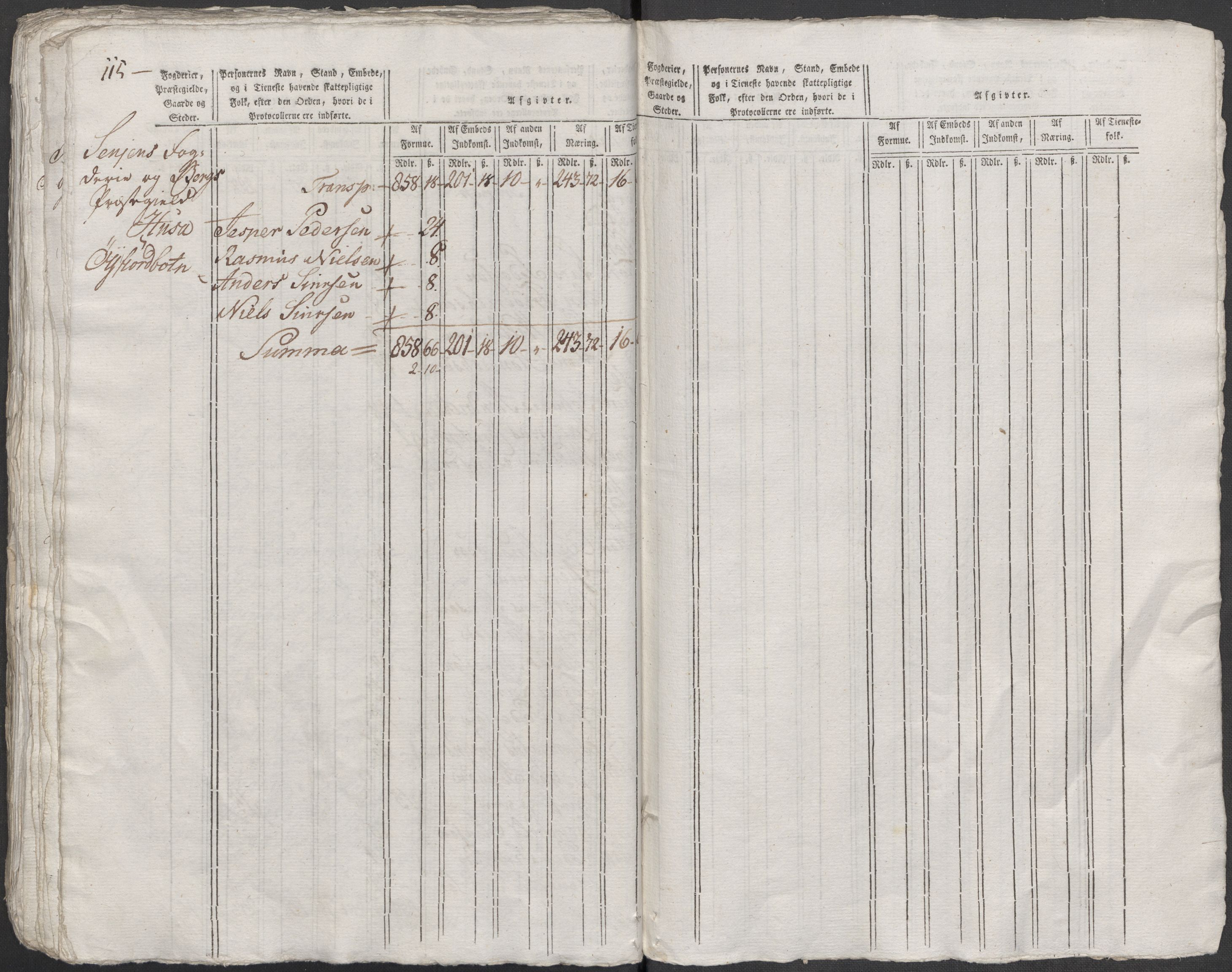 Rentekammeret inntil 1814, Reviderte regnskaper, Mindre regnskaper, RA/EA-4068/Rf/Rfe/L0042:  Senja og Troms fogderi, 1789, s. 114