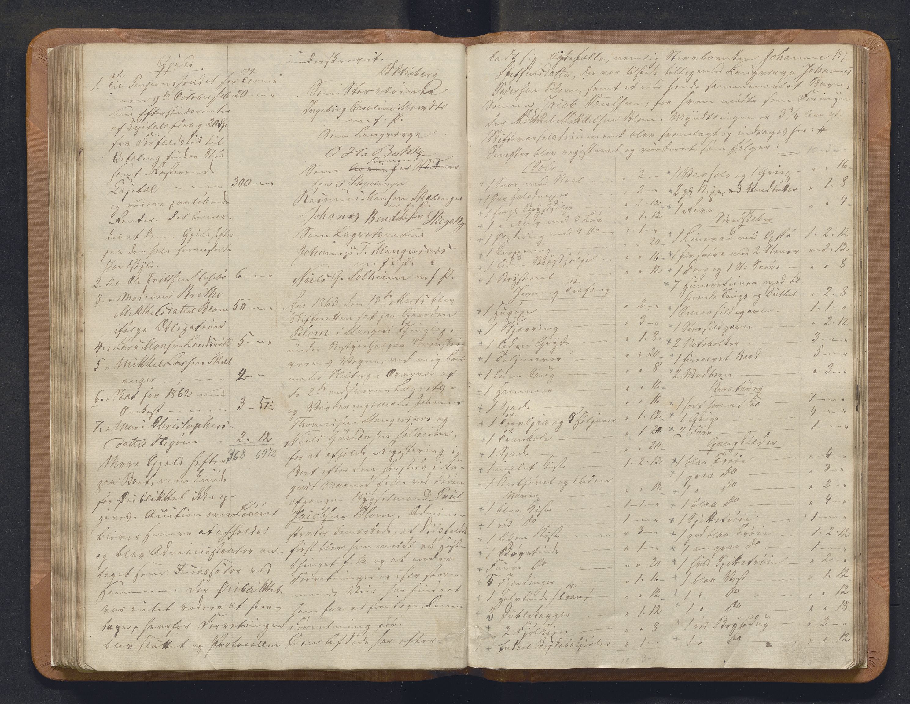 Nordhordland sorenskrivar, SAB/A-2901/1/H/Hb/L0020: Registreringsprotokollar, 1859-1865, s. 156-157