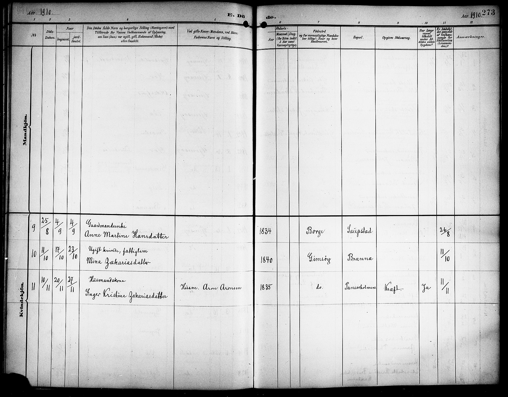 Ministerialprotokoller, klokkerbøker og fødselsregistre - Nordland, SAT/A-1459/876/L1105: Klokkerbok nr. 876C04, 1896-1914, s. 273