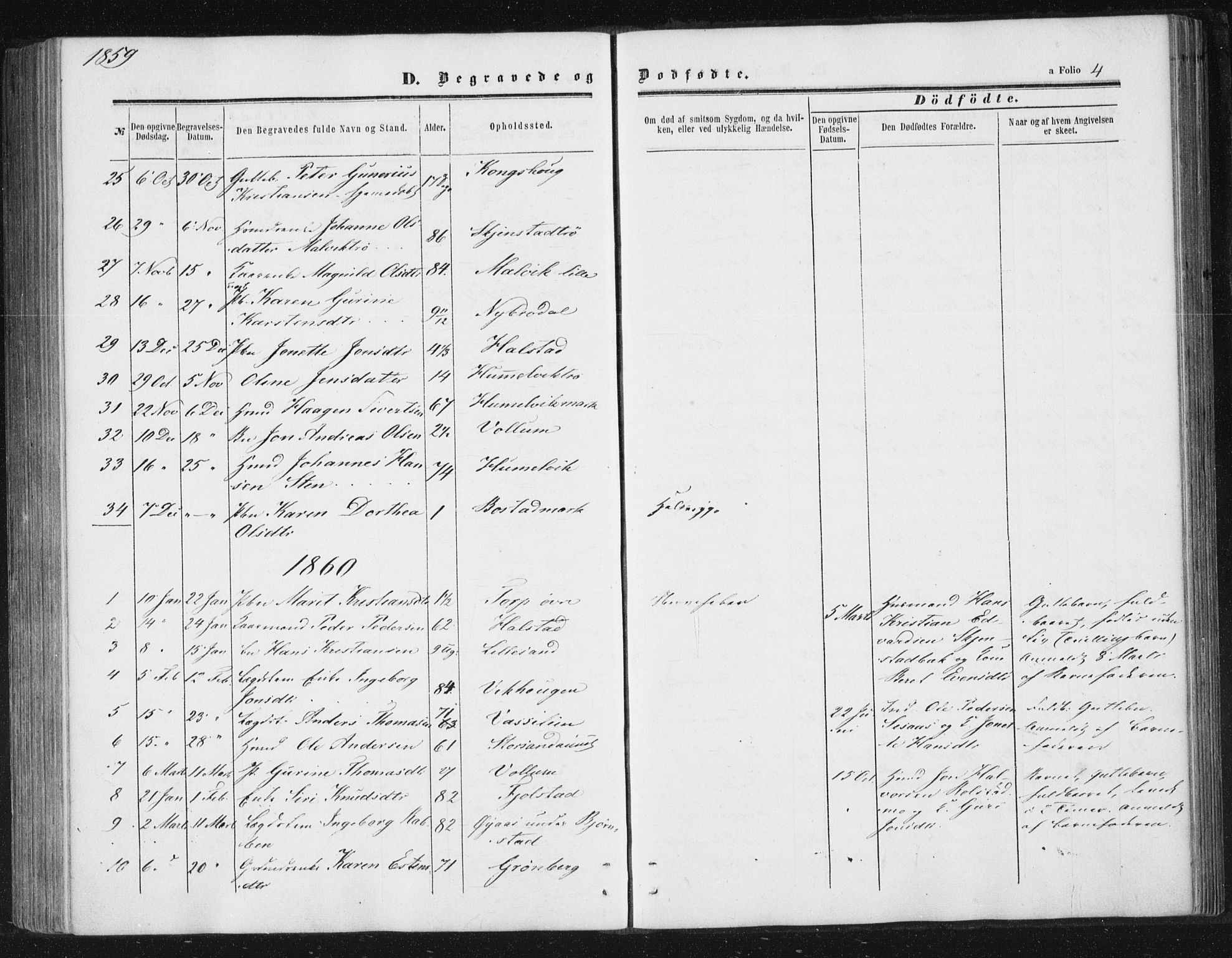 Ministerialprotokoller, klokkerbøker og fødselsregistre - Sør-Trøndelag, SAT/A-1456/616/L0408: Ministerialbok nr. 616A05, 1857-1865, s. 4