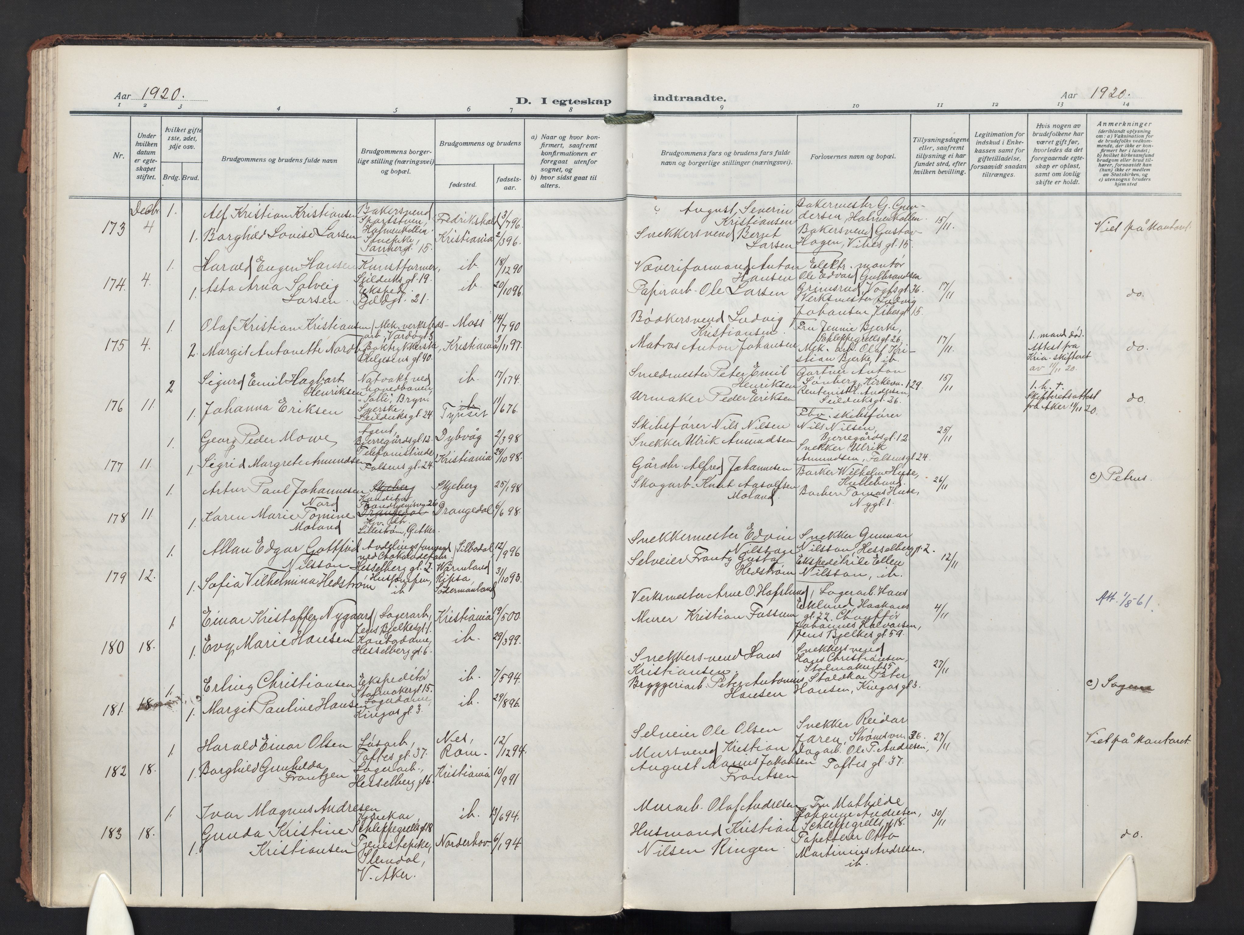 Paulus prestekontor Kirkebøker, AV/SAO-A-10871/F/Fa/L0024: Ministerialbok nr. 24, 1917-1929