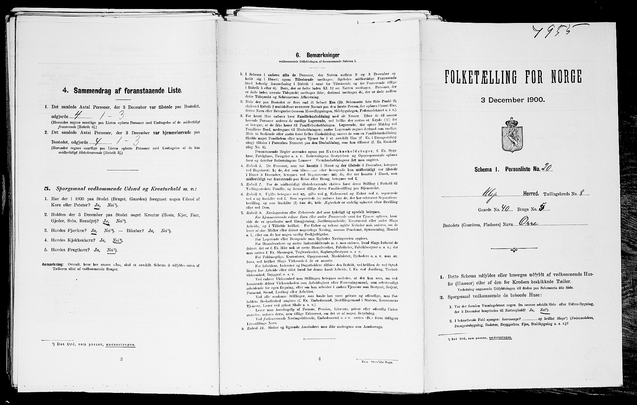 SAST, Folketelling 1900 for 1120 Klepp herred, 1900, s. 749