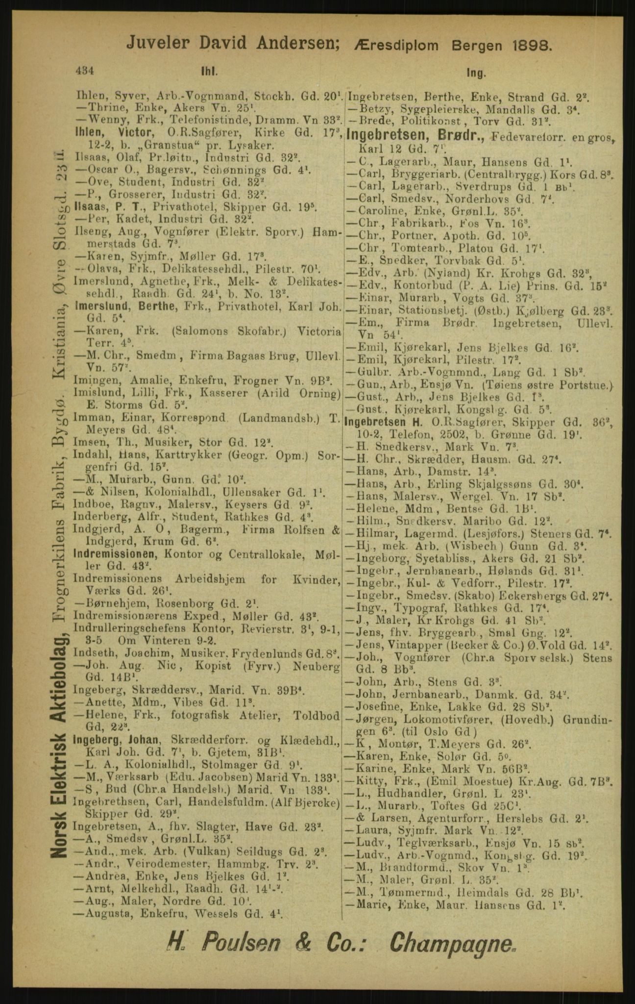 Kristiania/Oslo adressebok, PUBL/-, 1900, s. 434
