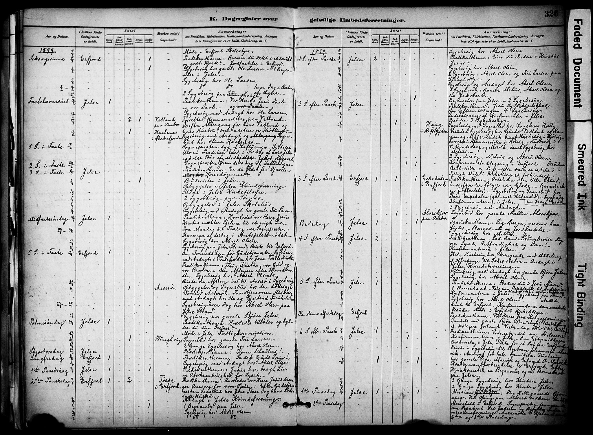 Jelsa sokneprestkontor, AV/SAST-A-101842/01/IV: Ministerialbok nr. A 10, 1884-1906, s. 327