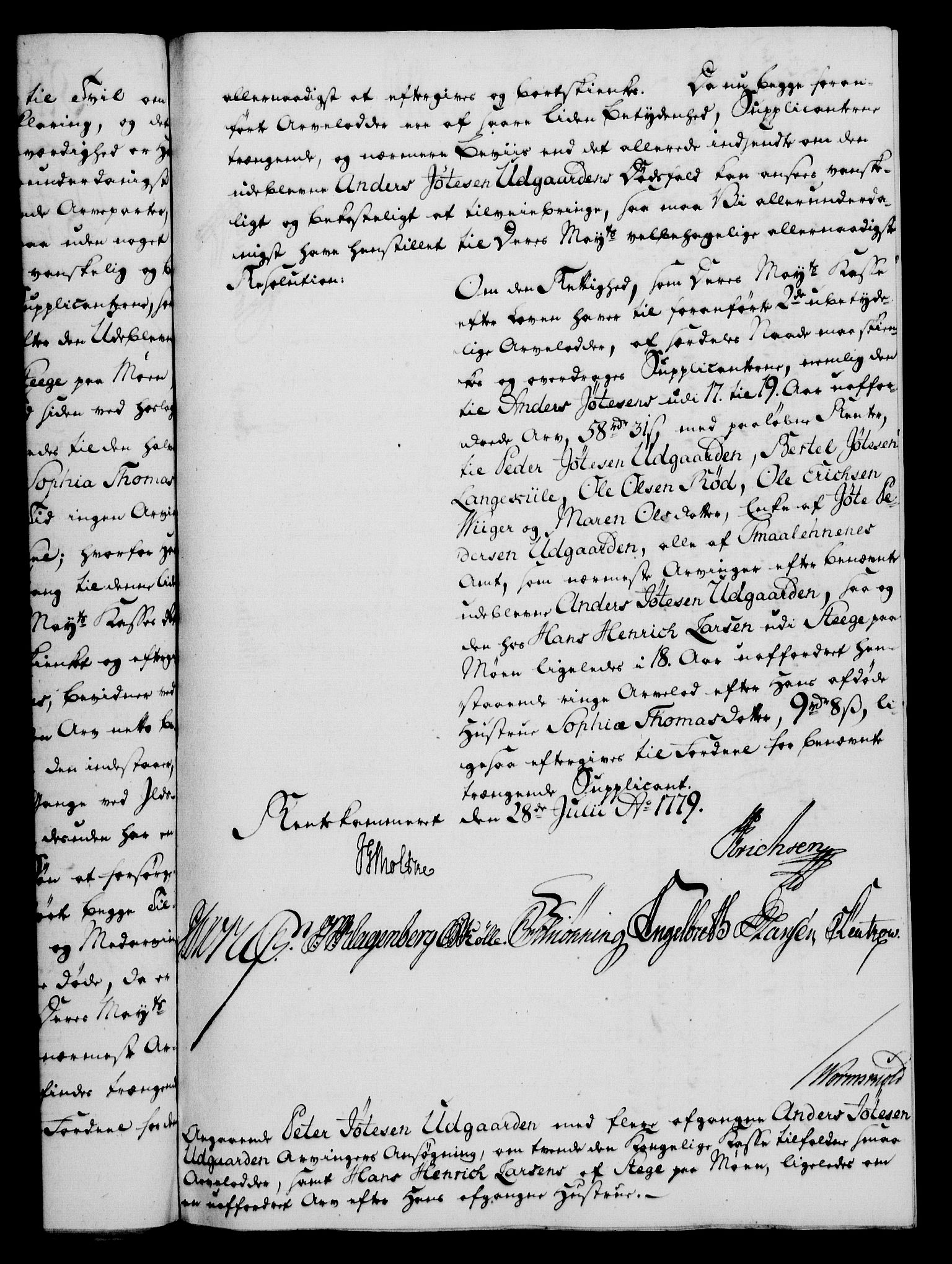 Rentekammeret, Kammerkanselliet, RA/EA-3111/G/Gf/Gfa/L0061: Norsk relasjons- og resolusjonsprotokoll (merket RK 52.61), 1779, s. 321
