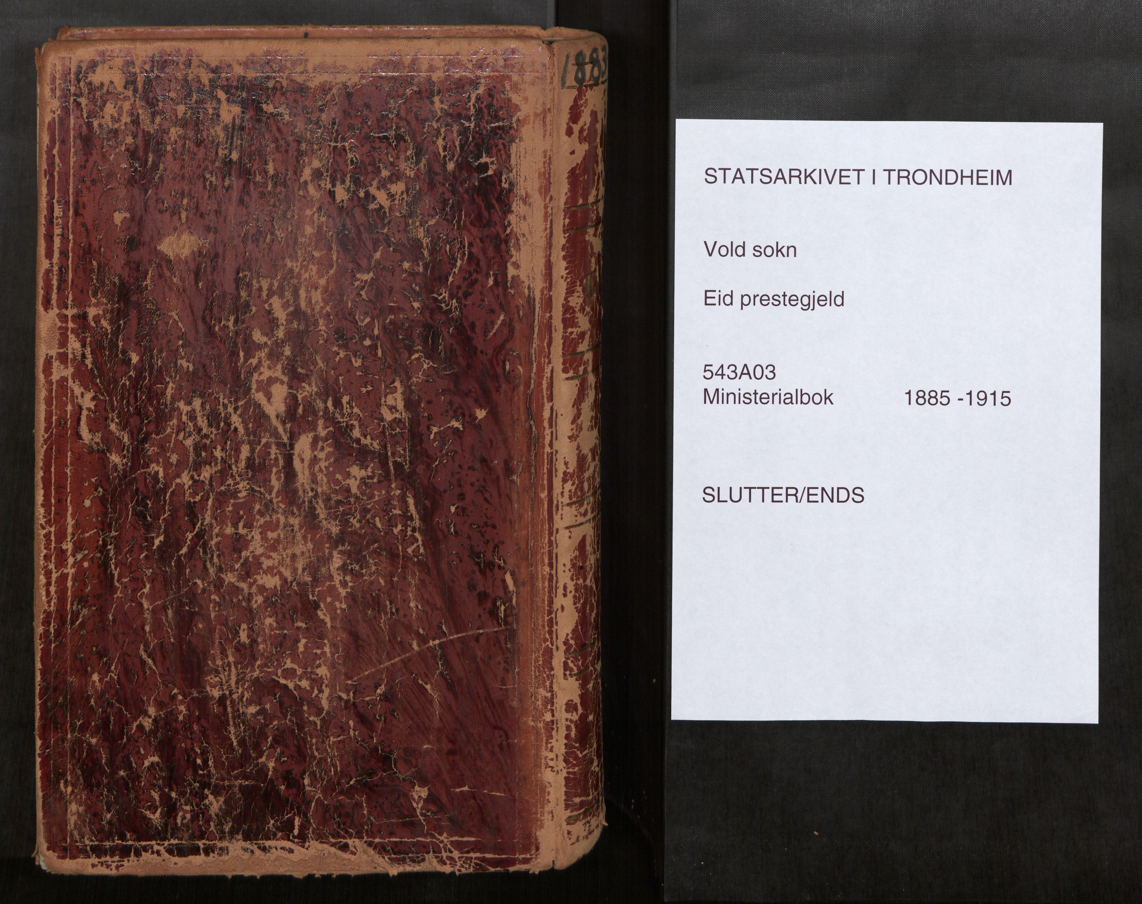 Ministerialprotokoller, klokkerbøker og fødselsregistre - Møre og Romsdal, AV/SAT-A-1454/543/L0568: Ministerialbok nr. 543A03, 1885-1915