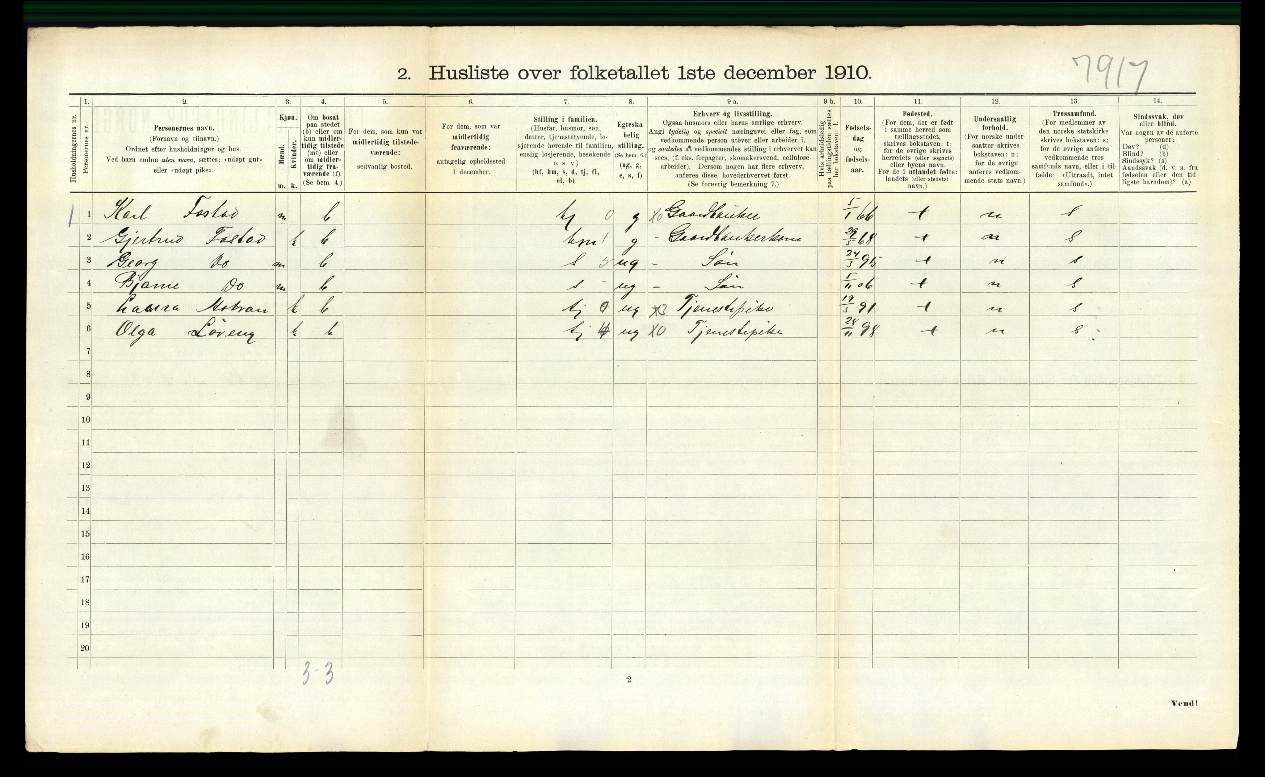 RA, Folketelling 1910 for 1719 Skogn herred, 1910, s. 535
