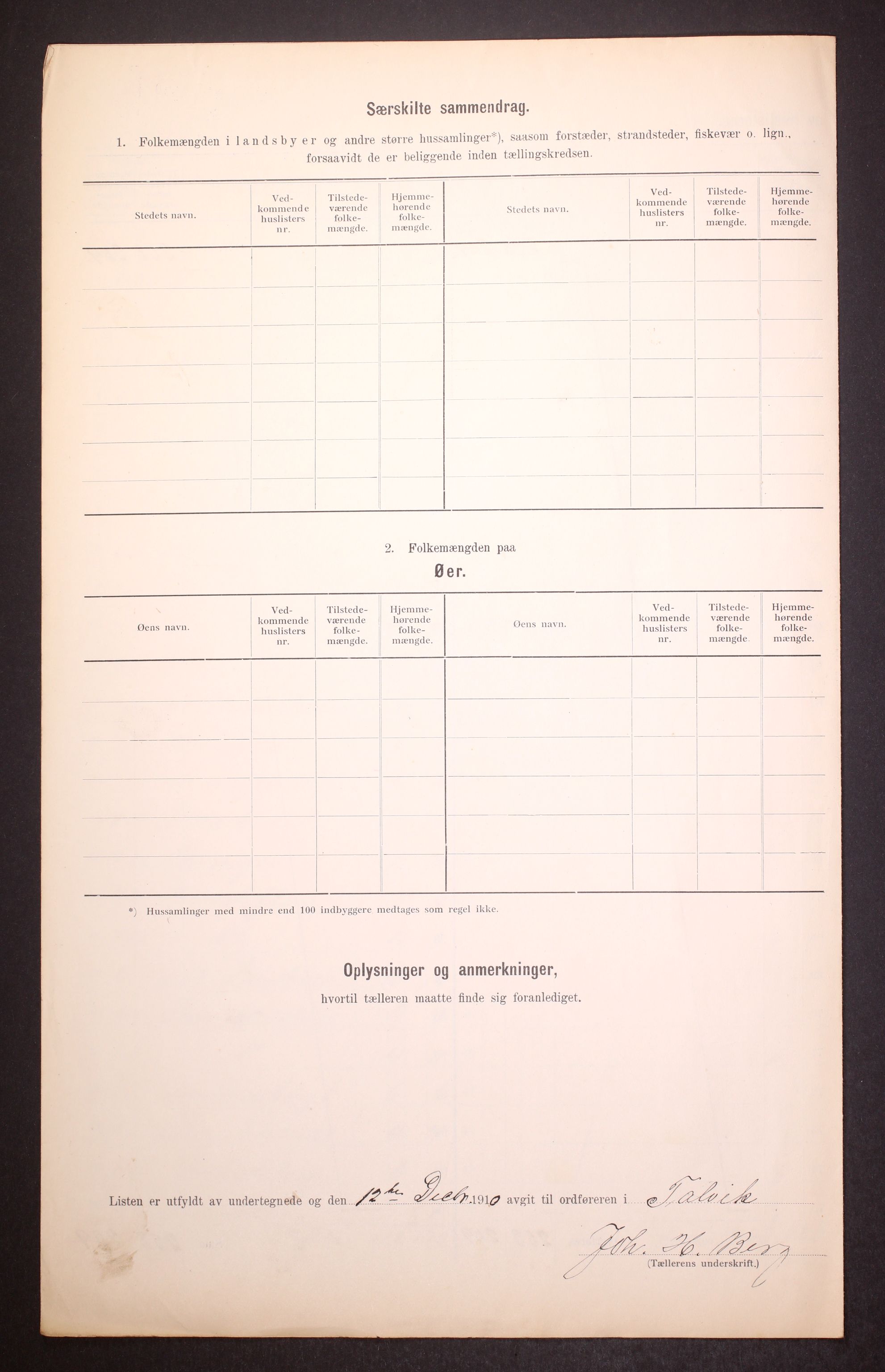 RA, Folketelling 1910 for 2013 Talvik herred, 1910, s. 9