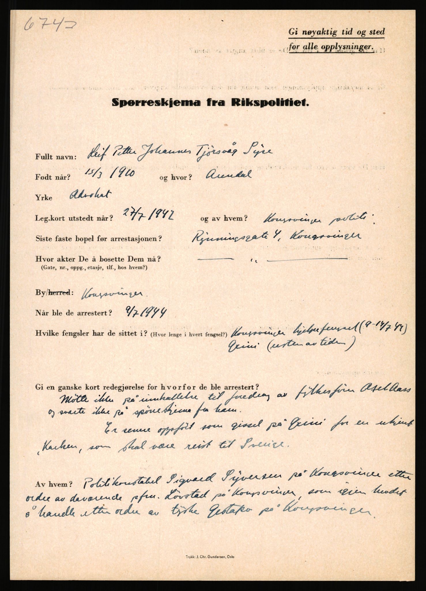 Rikspolitisjefen, AV/RA-S-1560/L/L0016: Sti, Lauritz - Tettum, Karl August, 1940-1945, s. 593