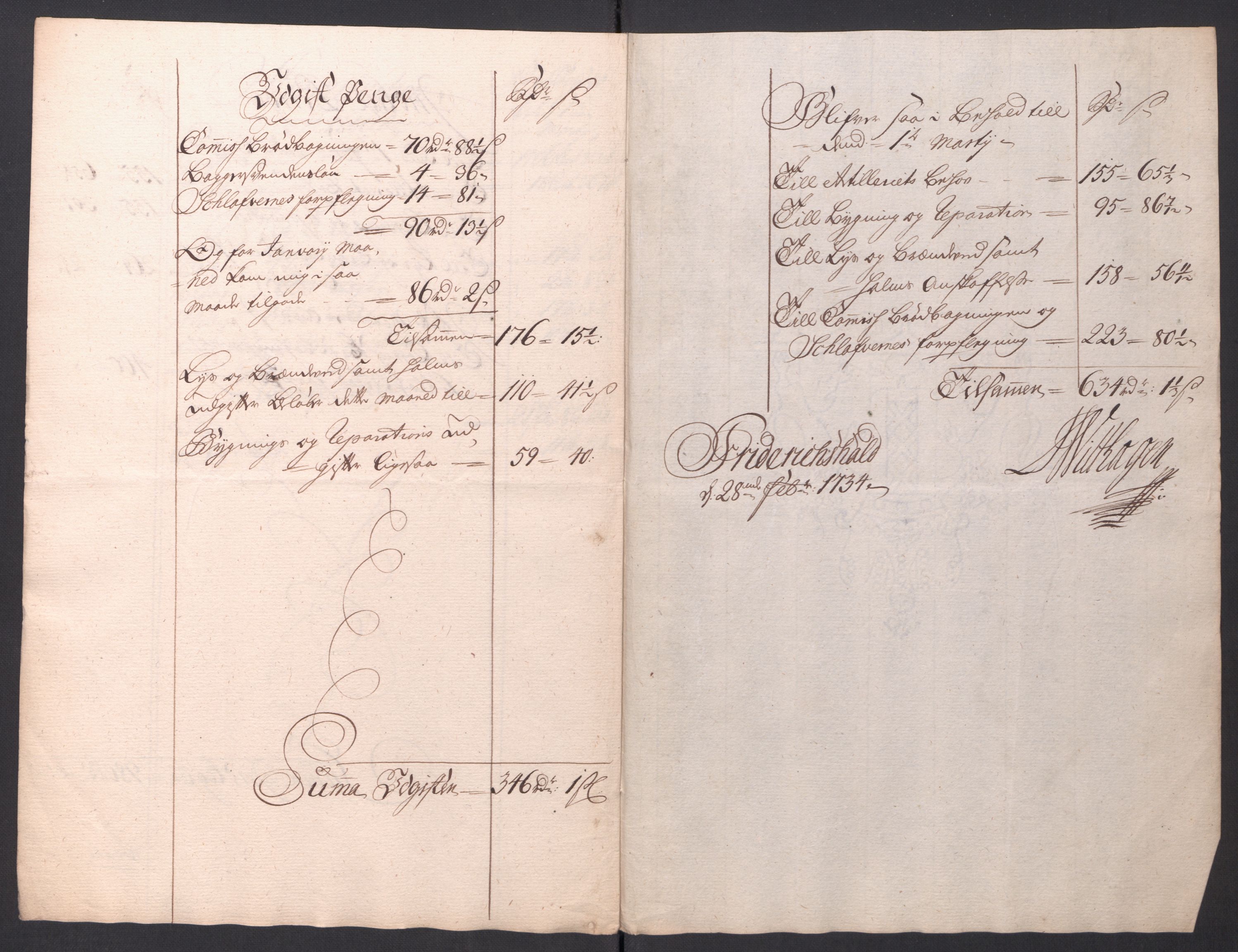 Kommanderende general (KG I) med Det norske krigsdirektorium, AV/RA-EA-5419/D/L0154: Fredriksten festning: Brev, inventarfortegnelser og regnskapsekstrakter, 1730-1739, s. 228