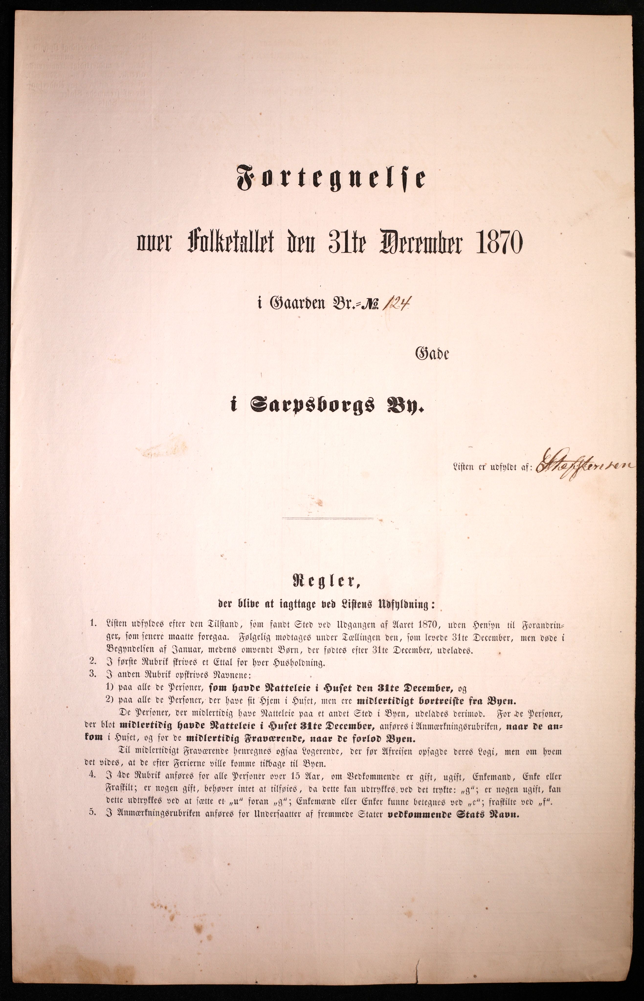 RA, Folketelling 1870 for 0102 Sarpsborg kjøpstad, 1870, s. 503