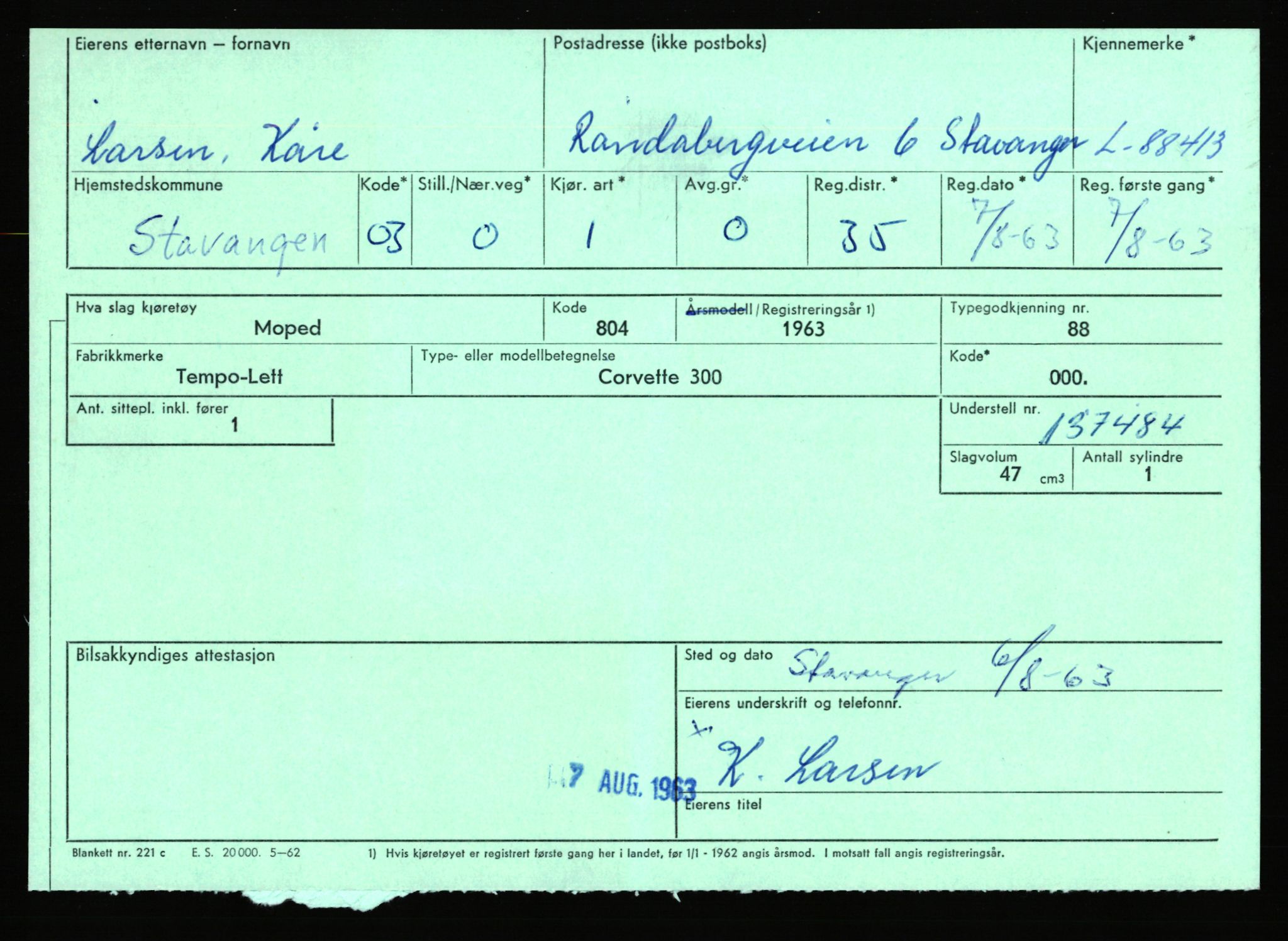 Stavanger trafikkstasjon, AV/SAST-A-101942/0/F/L0074: L-86500 - L-88799, 1930-1971, s. 2100