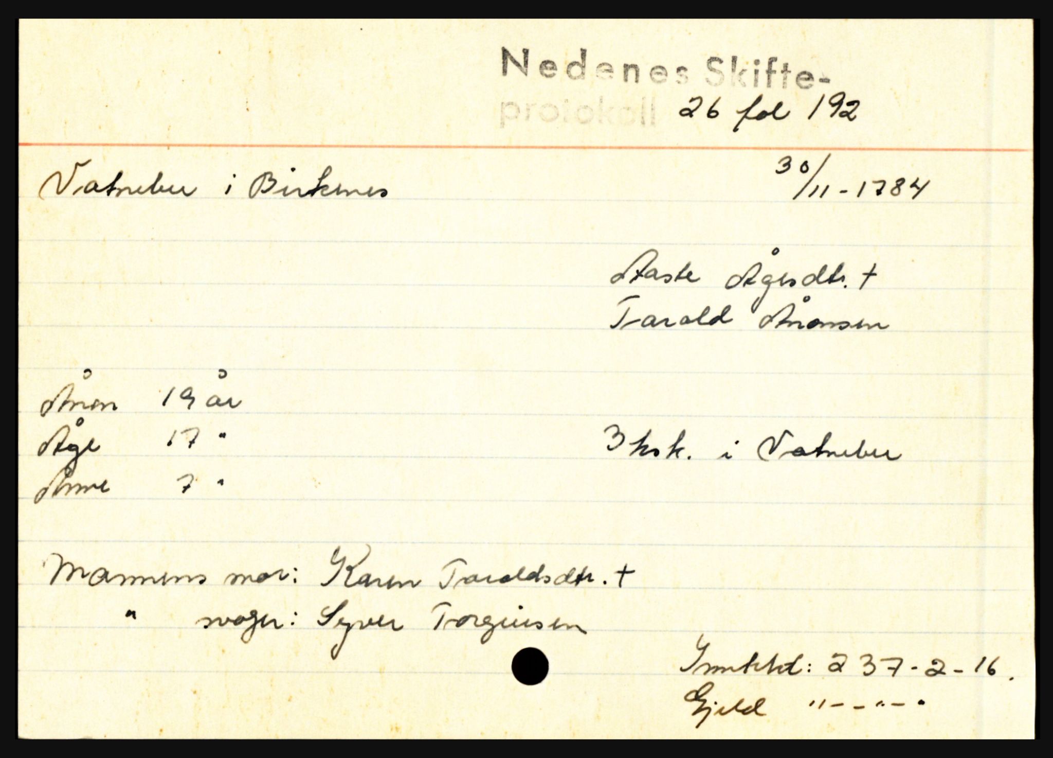 Nedenes sorenskriveri før 1824, AV/SAK-1221-0007/H, s. 32633