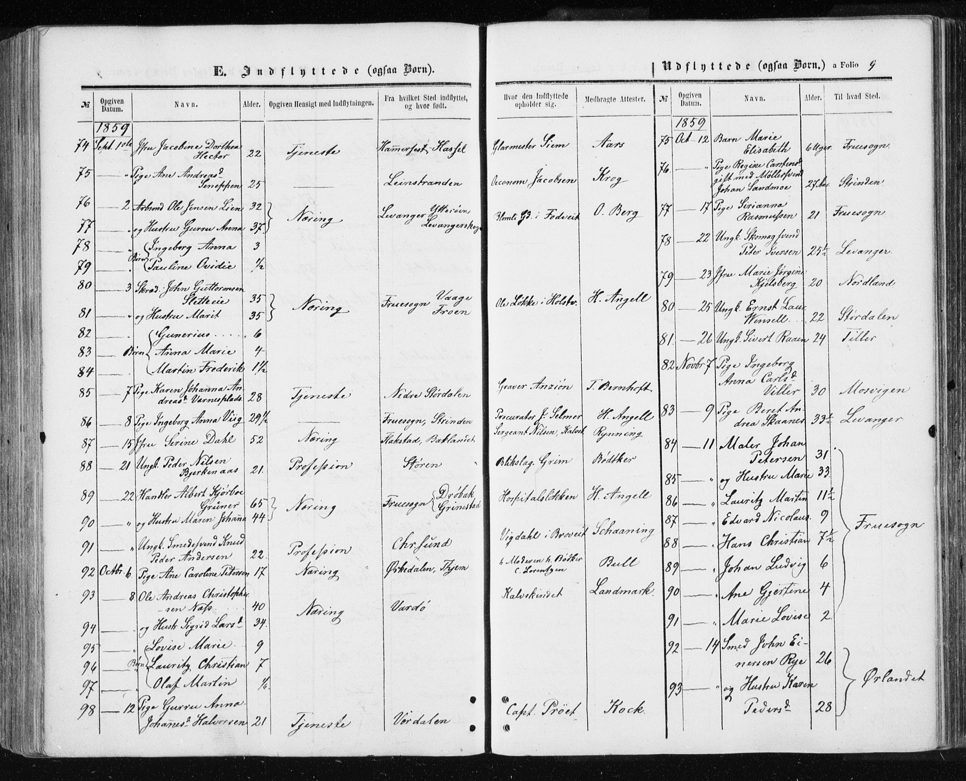 Ministerialprotokoller, klokkerbøker og fødselsregistre - Sør-Trøndelag, SAT/A-1456/601/L0053: Ministerialbok nr. 601A21, 1857-1865, s. 9
