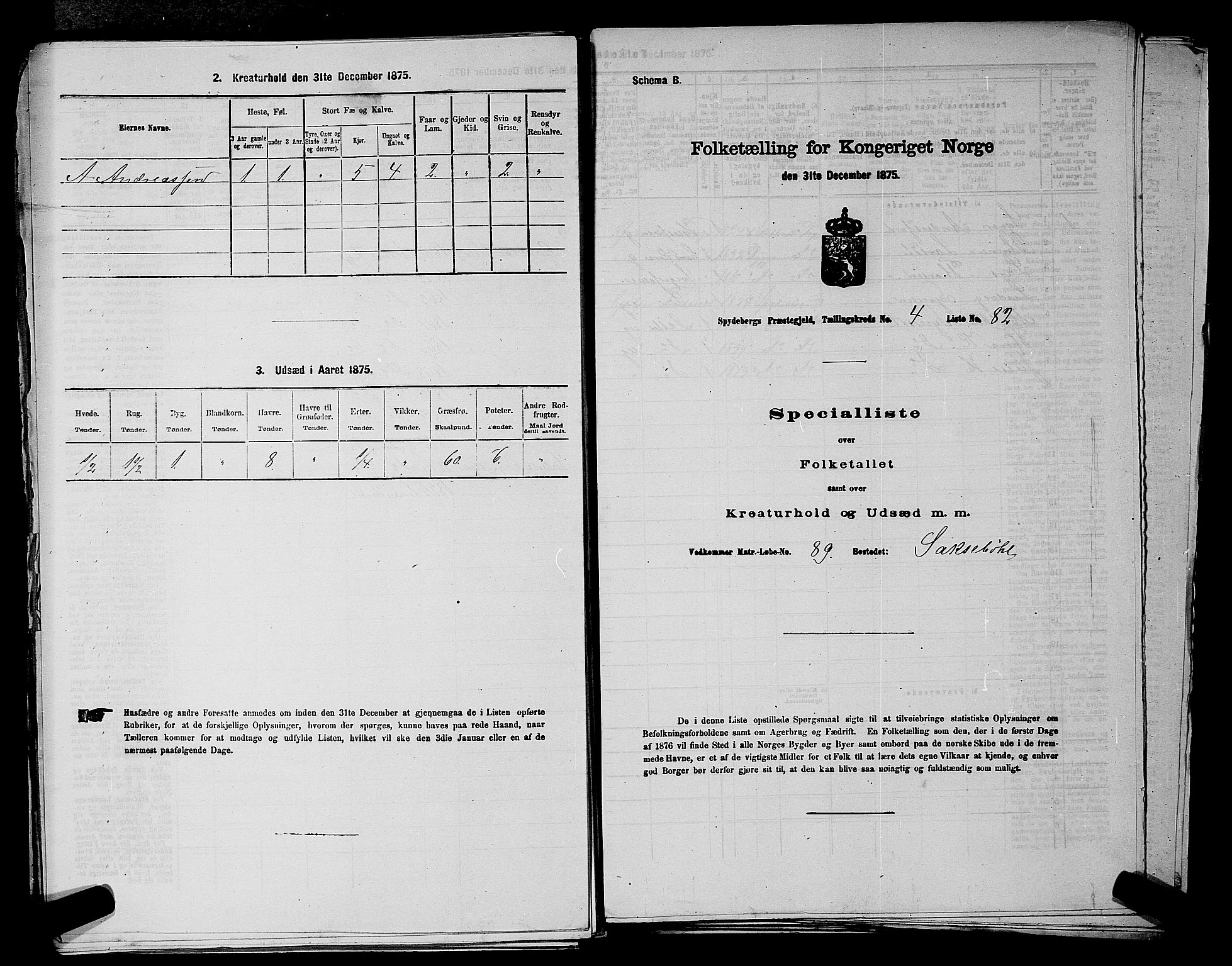 RA, Folketelling 1875 for 0123P Spydeberg prestegjeld, 1875, s. 858