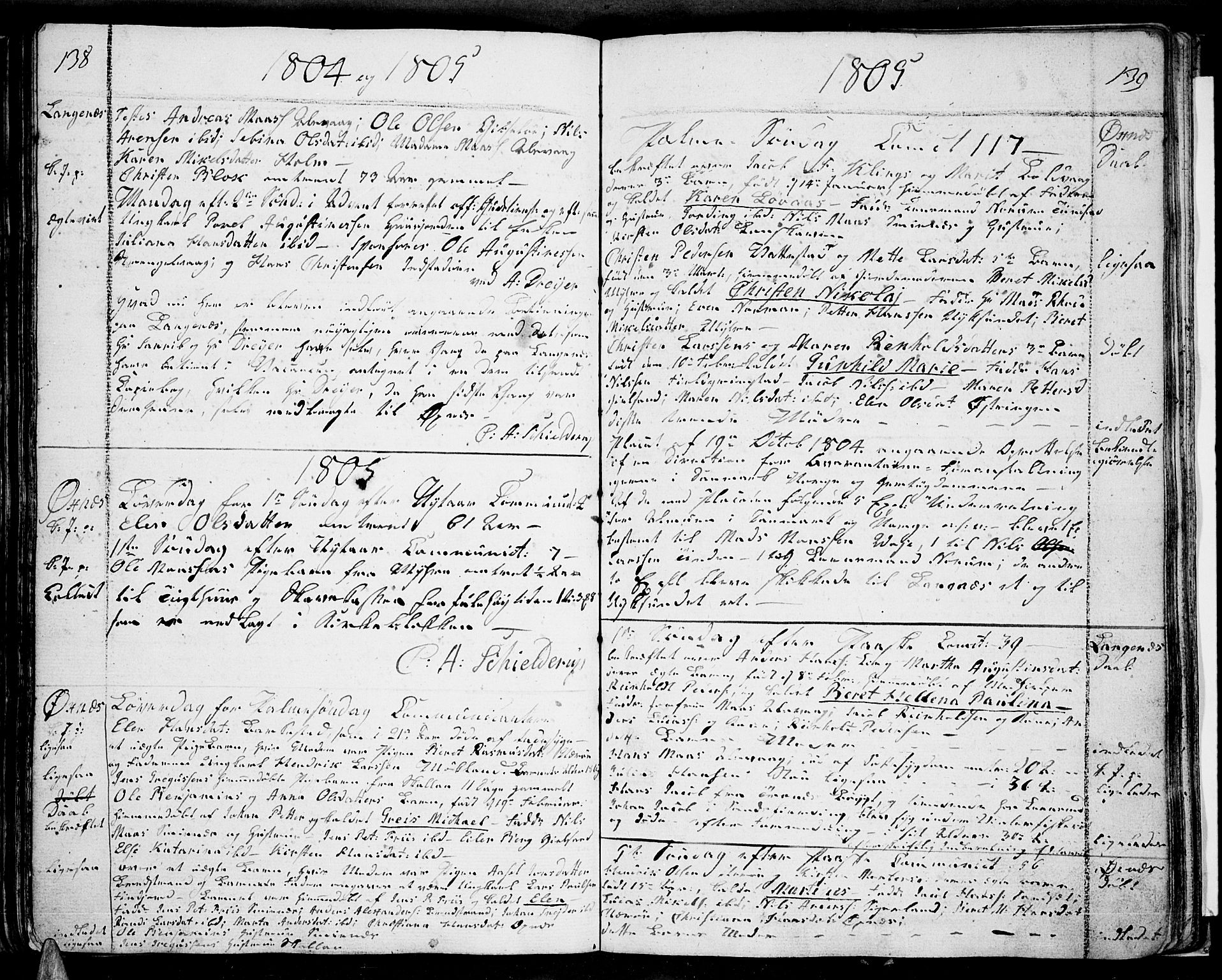 Ministerialprotokoller, klokkerbøker og fødselsregistre - Nordland, AV/SAT-A-1459/893/L1330: Ministerialbok nr. 893A03, 1791-1820, s. 138-139