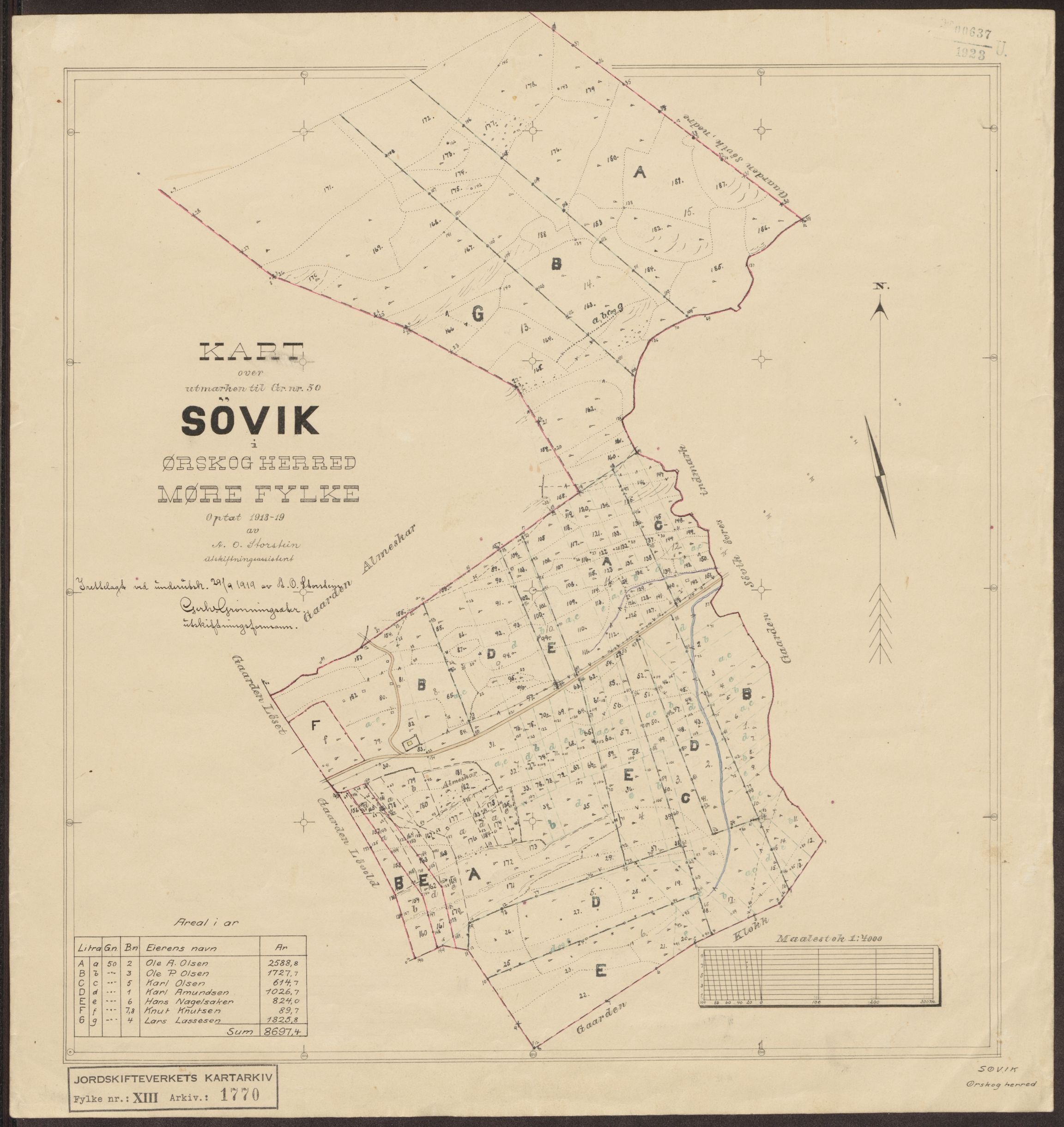 Jordskifteverkets kartarkiv, RA/S-3929/T, 1859-1988, s. 2112