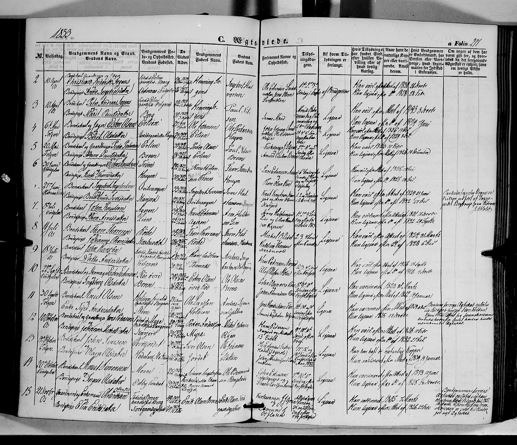 Tolga prestekontor, AV/SAH-PREST-062/K/L0006: Ministerialbok nr. 6, 1852-1876, s. 217