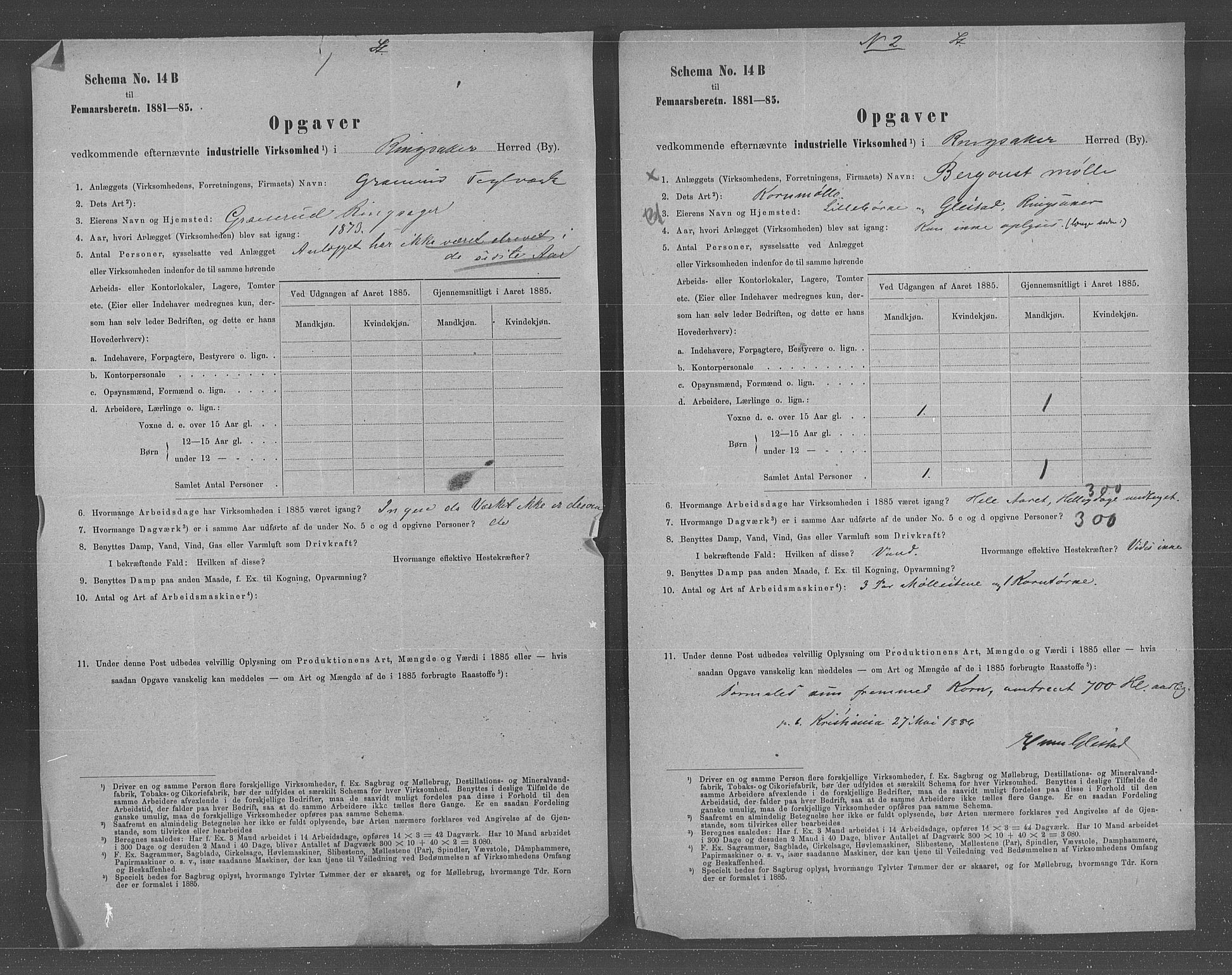 Statistisk sentralbyrå, Næringsøkonomiske emner, Generelt - Amtmennenes femårsberetninger, RA/S-2233/F/Fa/L0064: --, 1885, s. 2