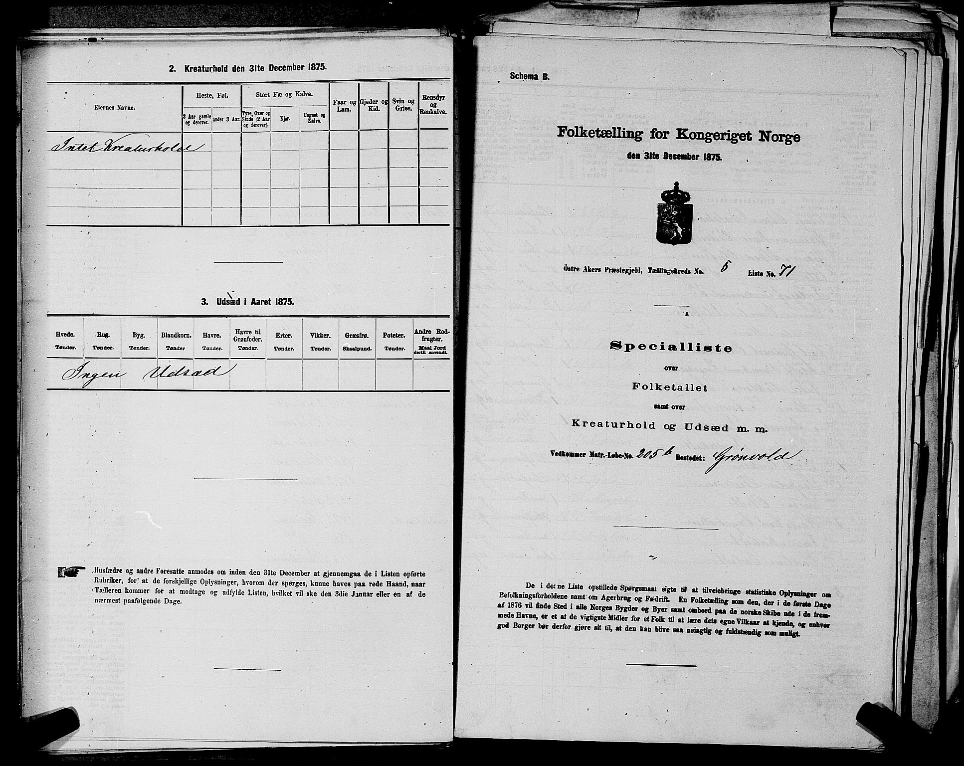 RA, Folketelling 1875 for 0218bP Østre Aker prestegjeld, 1875, s. 1510