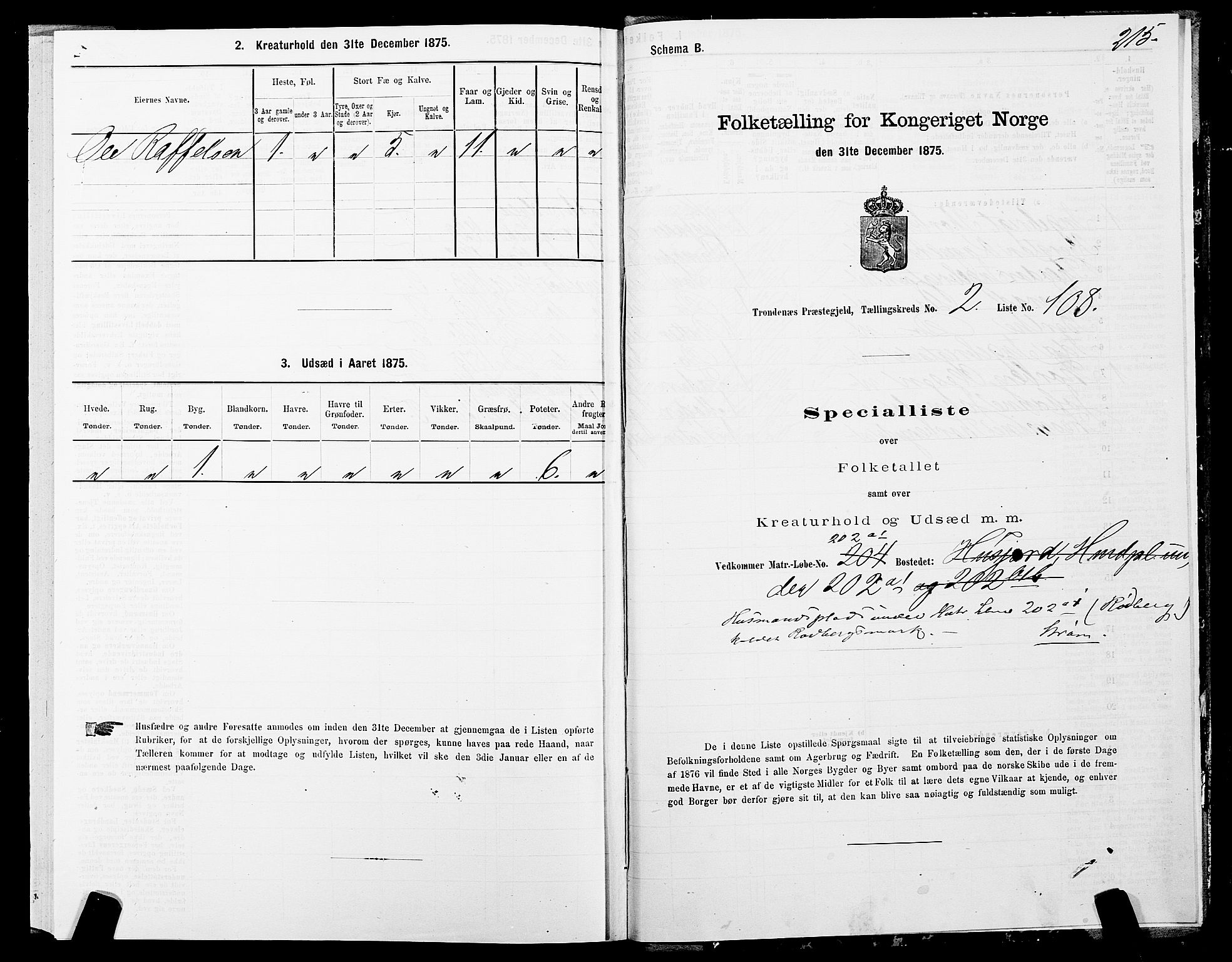 SATØ, Folketelling 1875 for 1914P Trondenes prestegjeld, 1875, s. 2215