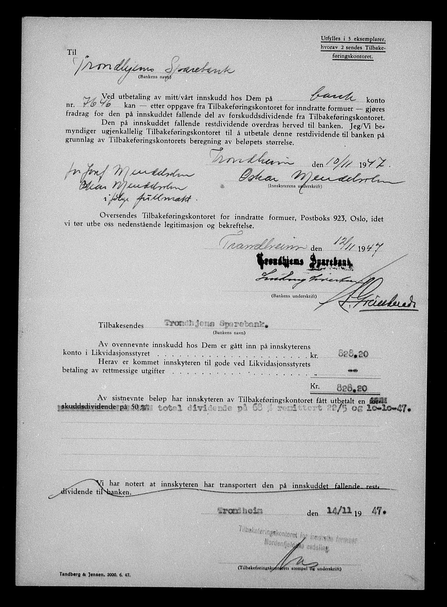 Justisdepartementet, Tilbakeføringskontoret for inndratte formuer, AV/RA-S-1564/H/Hc/Hca/L0905: --, 1945-1947, s. 475