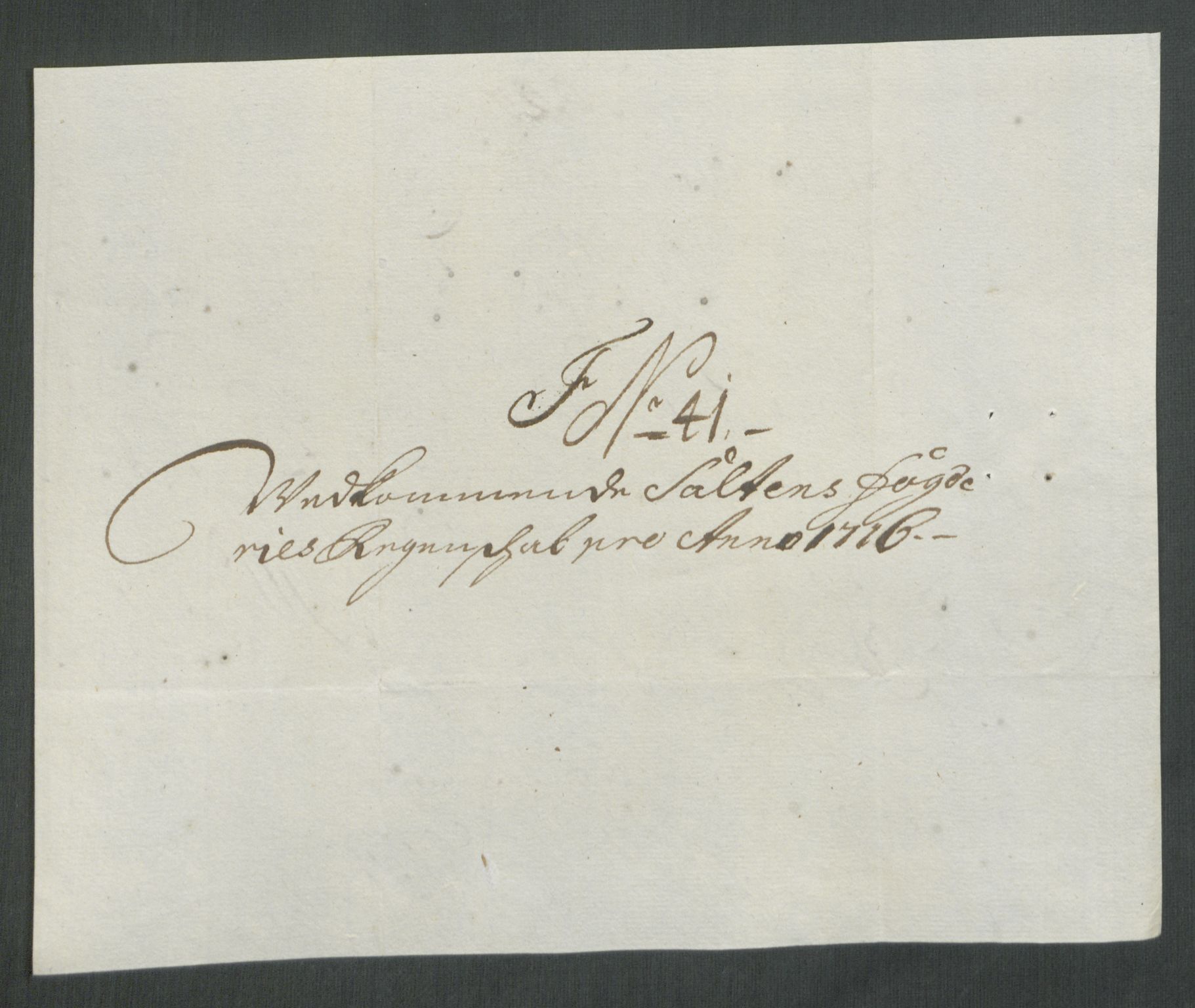 Rentekammeret inntil 1814, Reviderte regnskaper, Fogderegnskap, AV/RA-EA-4092/R66/L4586: Fogderegnskap Salten, 1716, s. 249