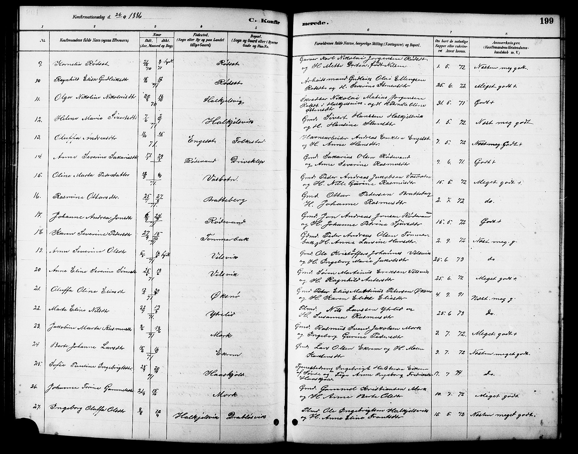 Ministerialprotokoller, klokkerbøker og fødselsregistre - Møre og Romsdal, AV/SAT-A-1454/511/L0158: Klokkerbok nr. 511C04, 1884-1903, s. 199