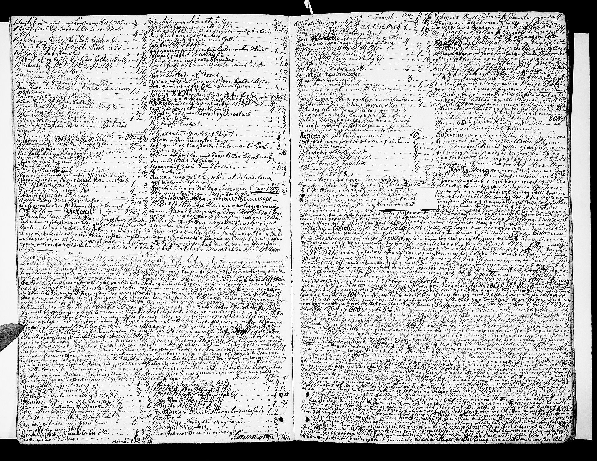 Nedre Telemark sorenskriveri, AV/SAKO-A-135/H/Hb/Hba/L0016a: Skifteprotokoll, 1785-1792, s. 3b-4a