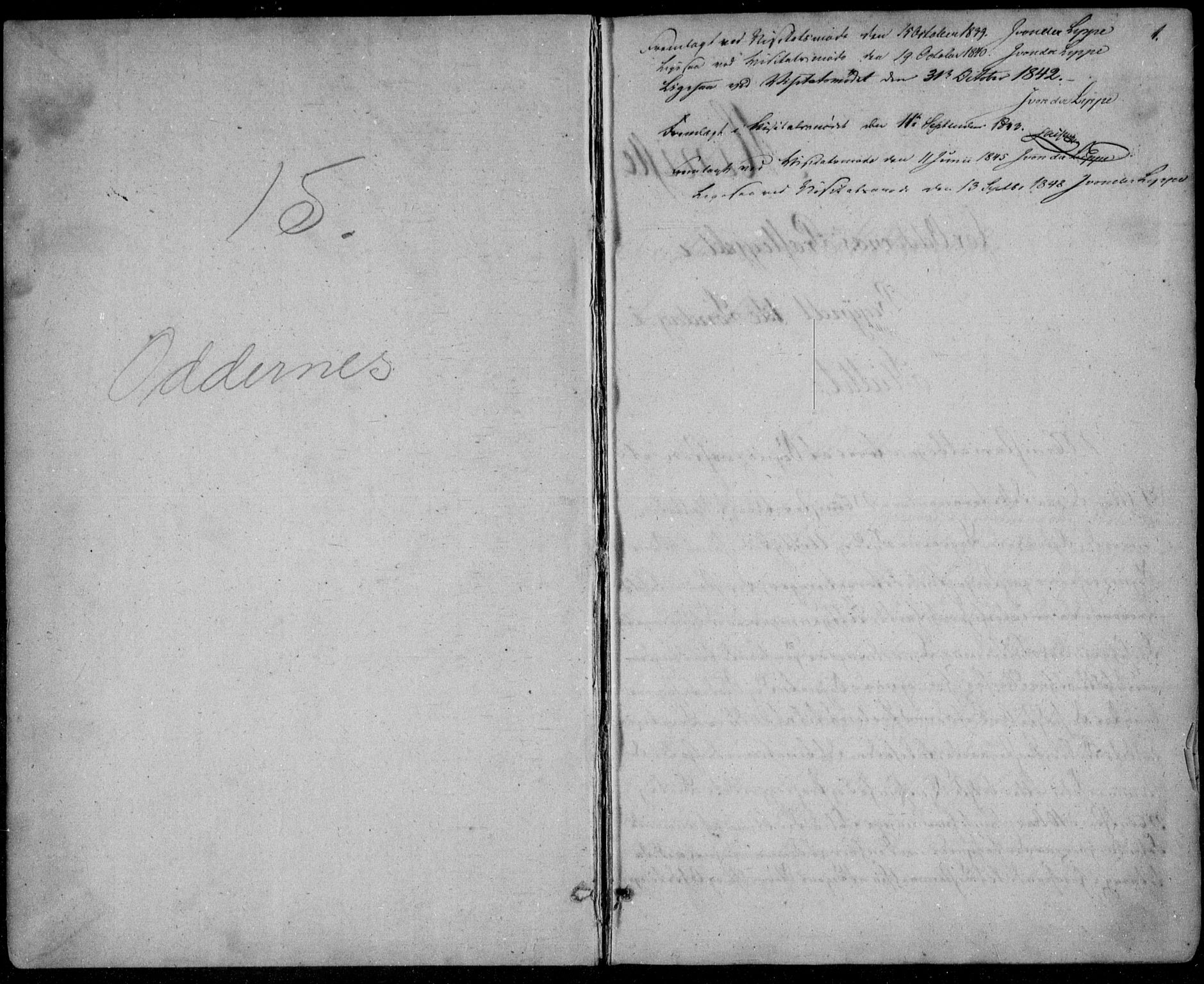 Oddernes sokneprestkontor, SAK/1111-0033/F/Fa/Faa/L0006: Ministerialbok nr. A 6, 1838-1851, s. 1