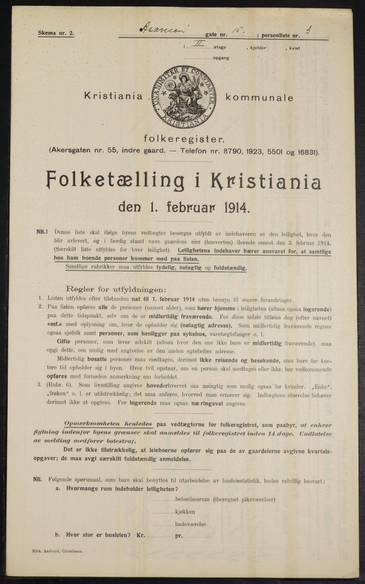 OBA, Kommunal folketelling 1.2.1914 for Kristiania, 1914, s. 132080