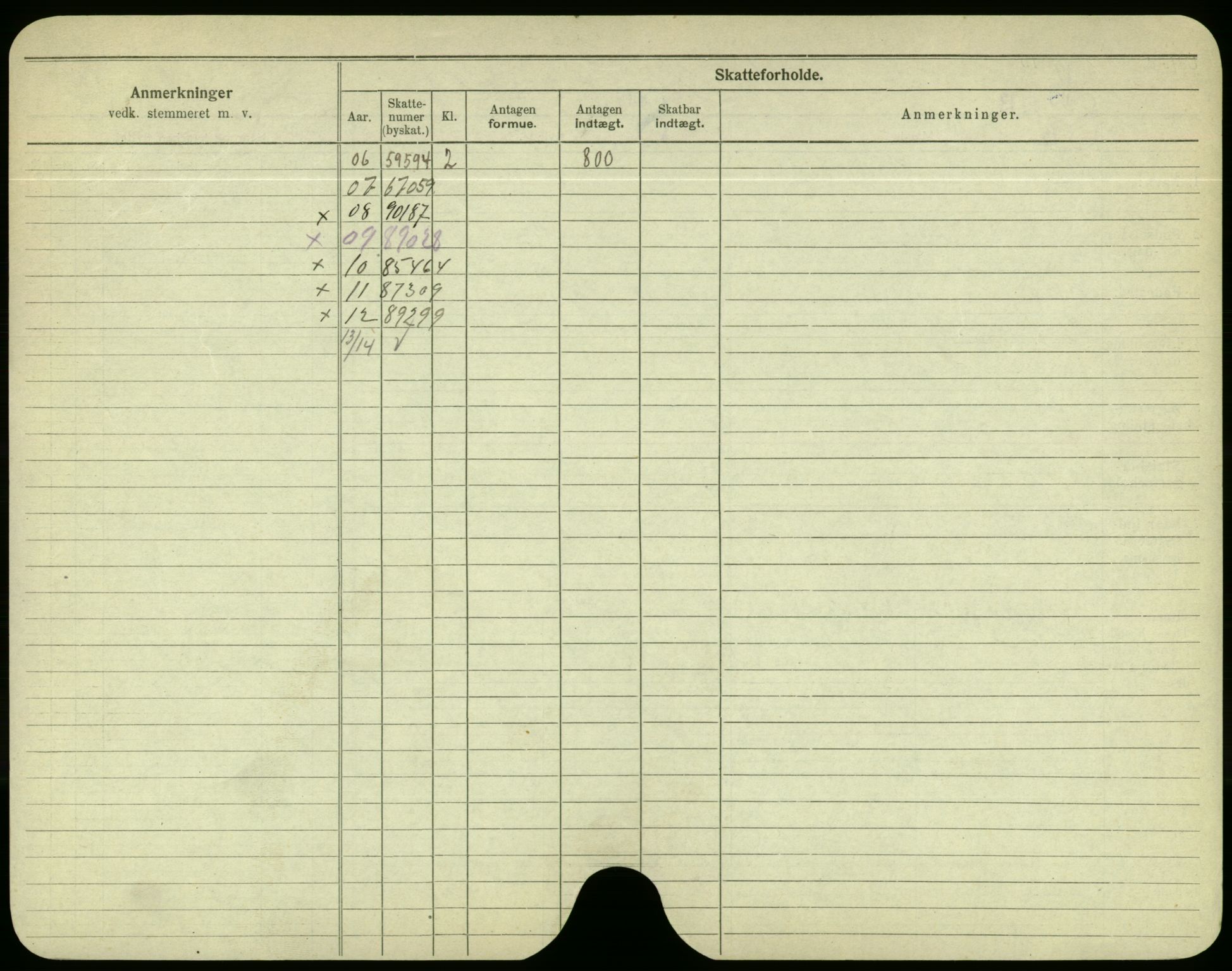 Oslo folkeregister, Registerkort, AV/SAO-A-11715/F/Fa/Fac/L0003: Menn, 1906-1914, s. 822b