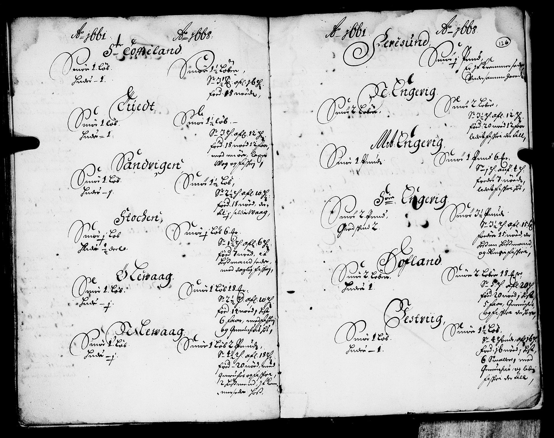 Rentekammeret inntil 1814, Realistisk ordnet avdeling, RA/EA-4070/N/Nb/Nba/L0036: Sunnhordland fogderi, 1661-1667, s. 125b-126a
