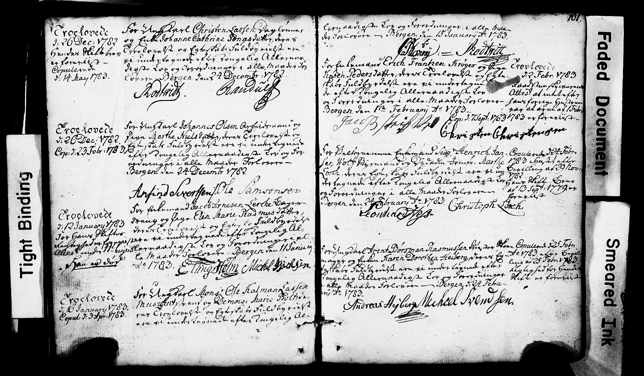 Domkirken sokneprestembete, SAB/A-74801: Forlovererklæringer nr. II.5.1, 1767-1792, s. 101