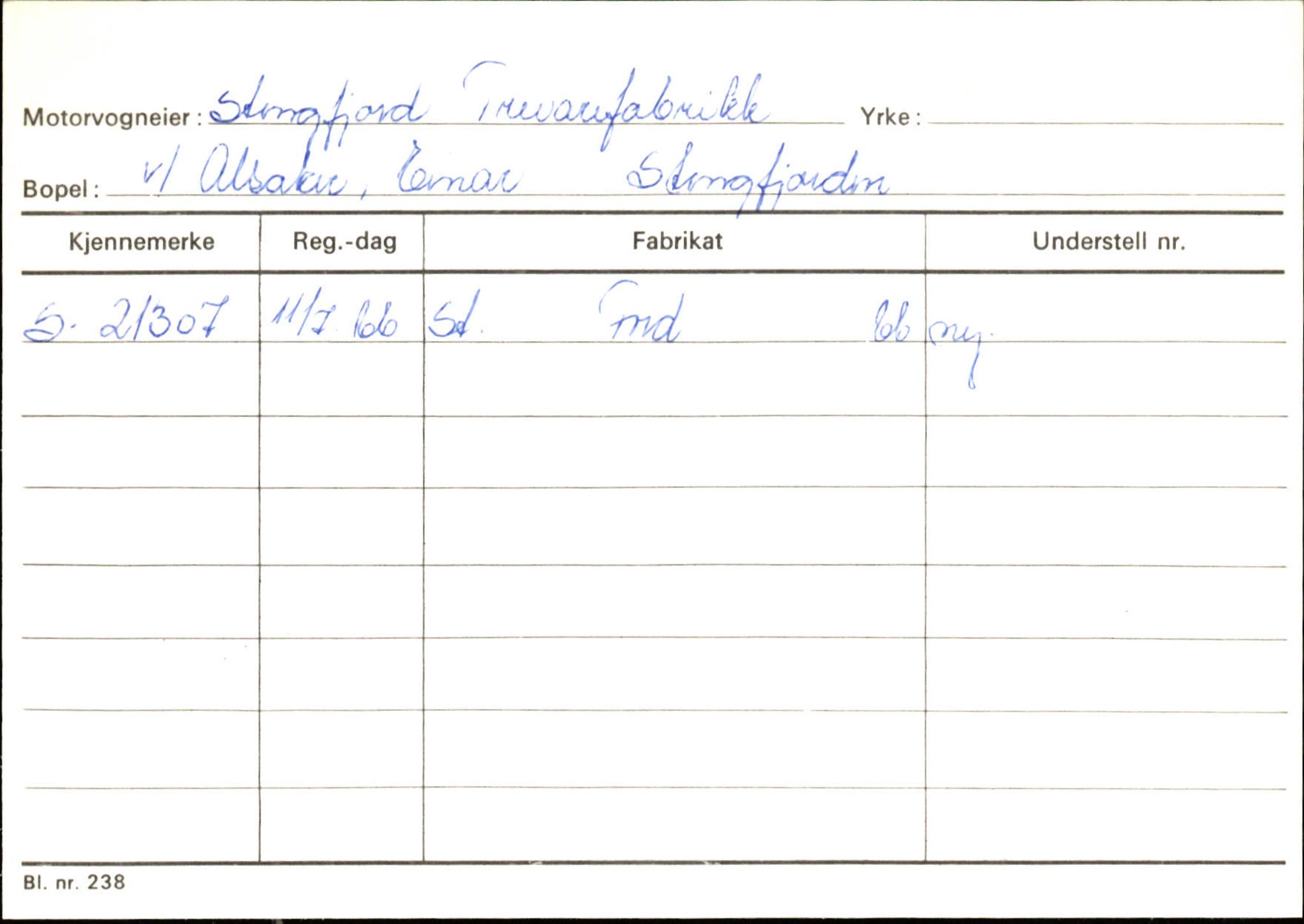 Statens vegvesen, Sogn og Fjordane vegkontor, AV/SAB-A-5301/4/F/L0132: Eigarregister Askvoll A-Å. Balestrand A-Å, 1945-1975, s. 1238