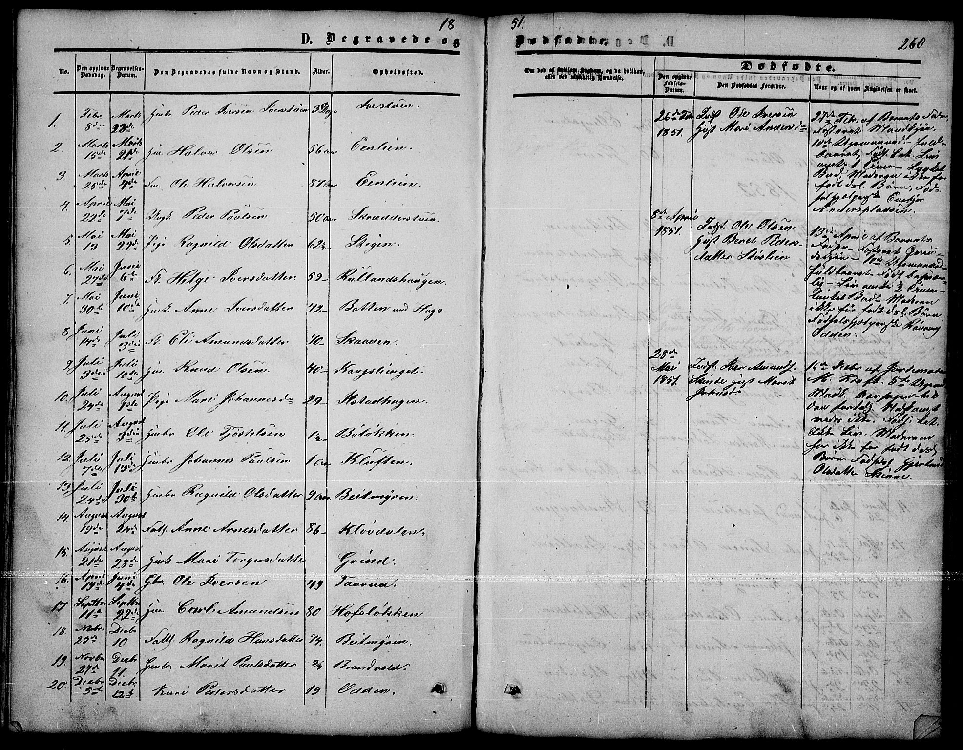 Nord-Fron prestekontor, AV/SAH-PREST-080/H/Ha/Hab/L0001: Klokkerbok nr. 1, 1851-1883, s. 260