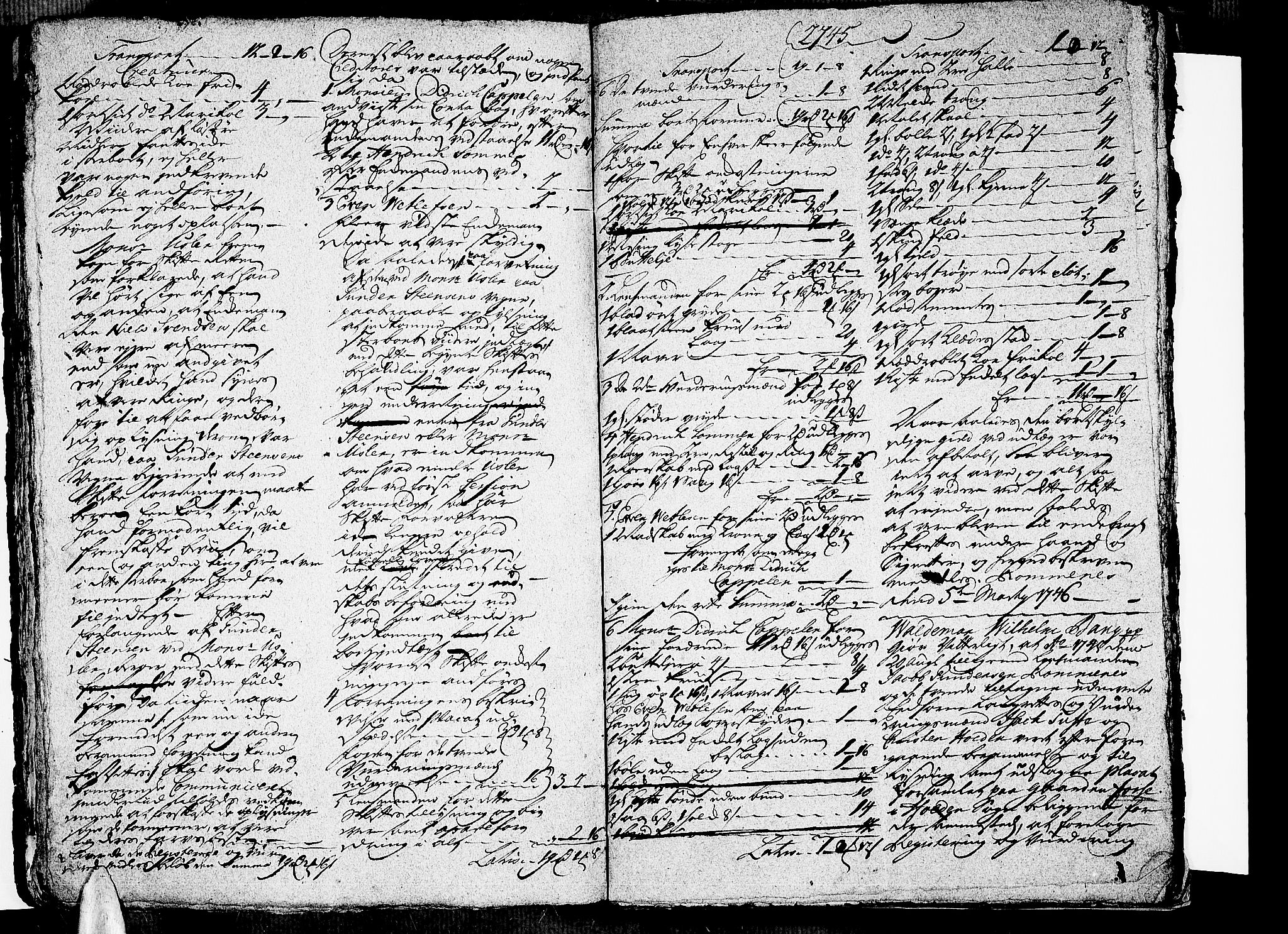 Nedre Telemark sorenskriveri, AV/SAKO-A-135/H/Hb/Hbb/L0005: Skifteprotokoll kopi, 1744-1747, s. 2744b-2745a