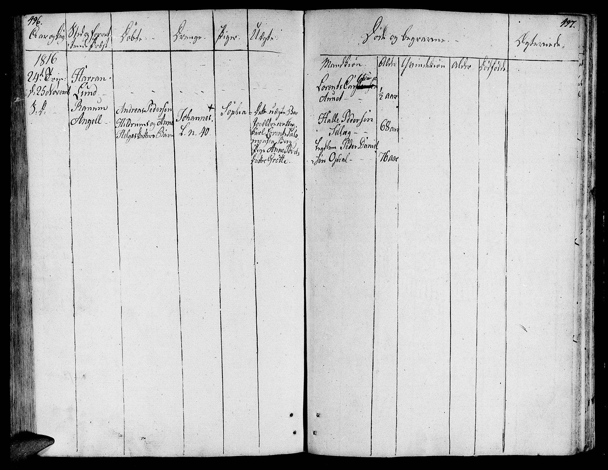 Ministerialprotokoller, klokkerbøker og fødselsregistre - Nord-Trøndelag, SAT/A-1458/764/L0545: Ministerialbok nr. 764A05, 1799-1816, s. 496-497