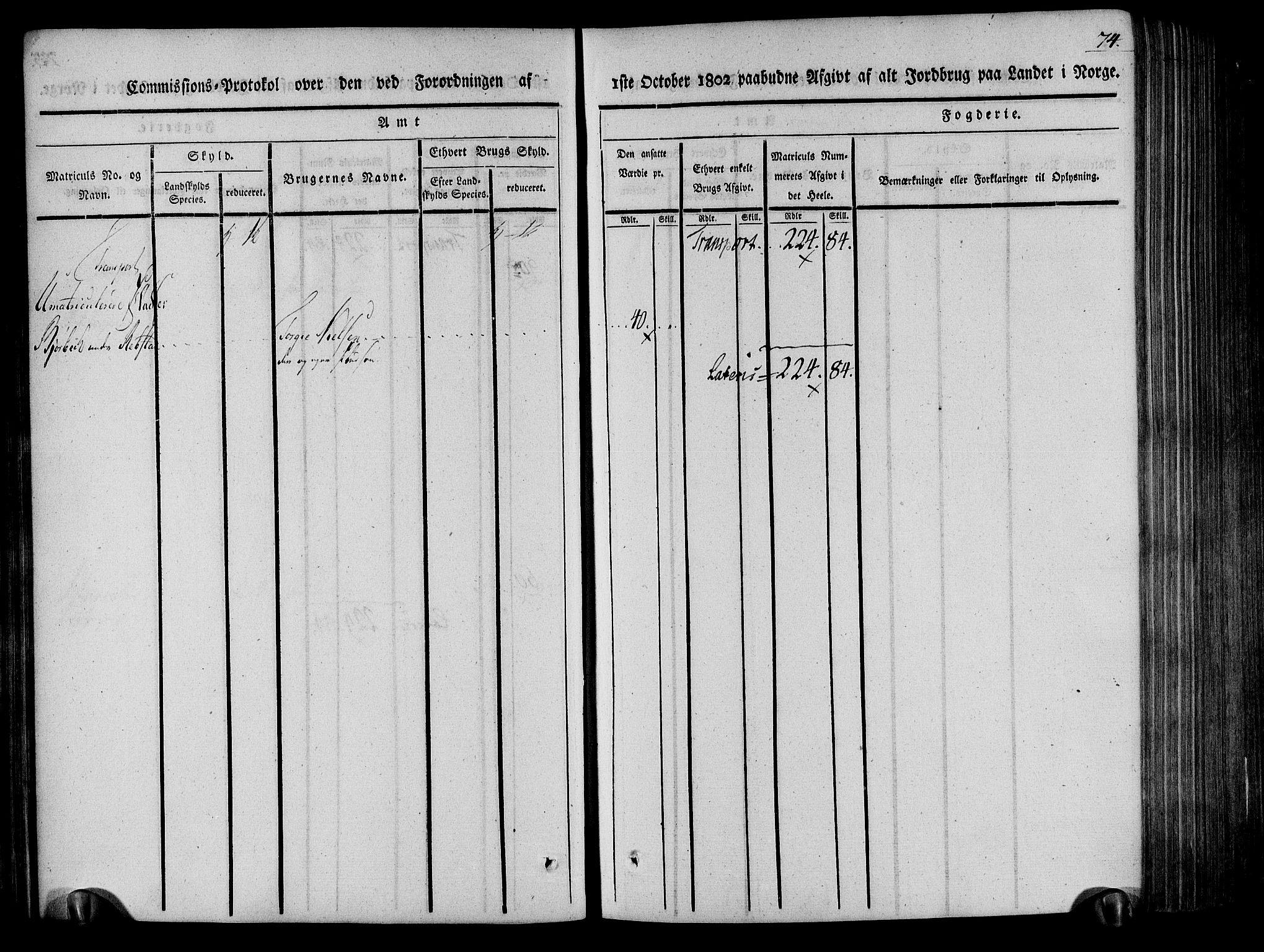 Rentekammeret inntil 1814, Realistisk ordnet avdeling, AV/RA-EA-4070/N/Ne/Nea/L0078: Nedenes fogderi. Kommisjonsprotokoll "Nr. 1", for Sand og Bringsvær skipreider, 1803, s. 76