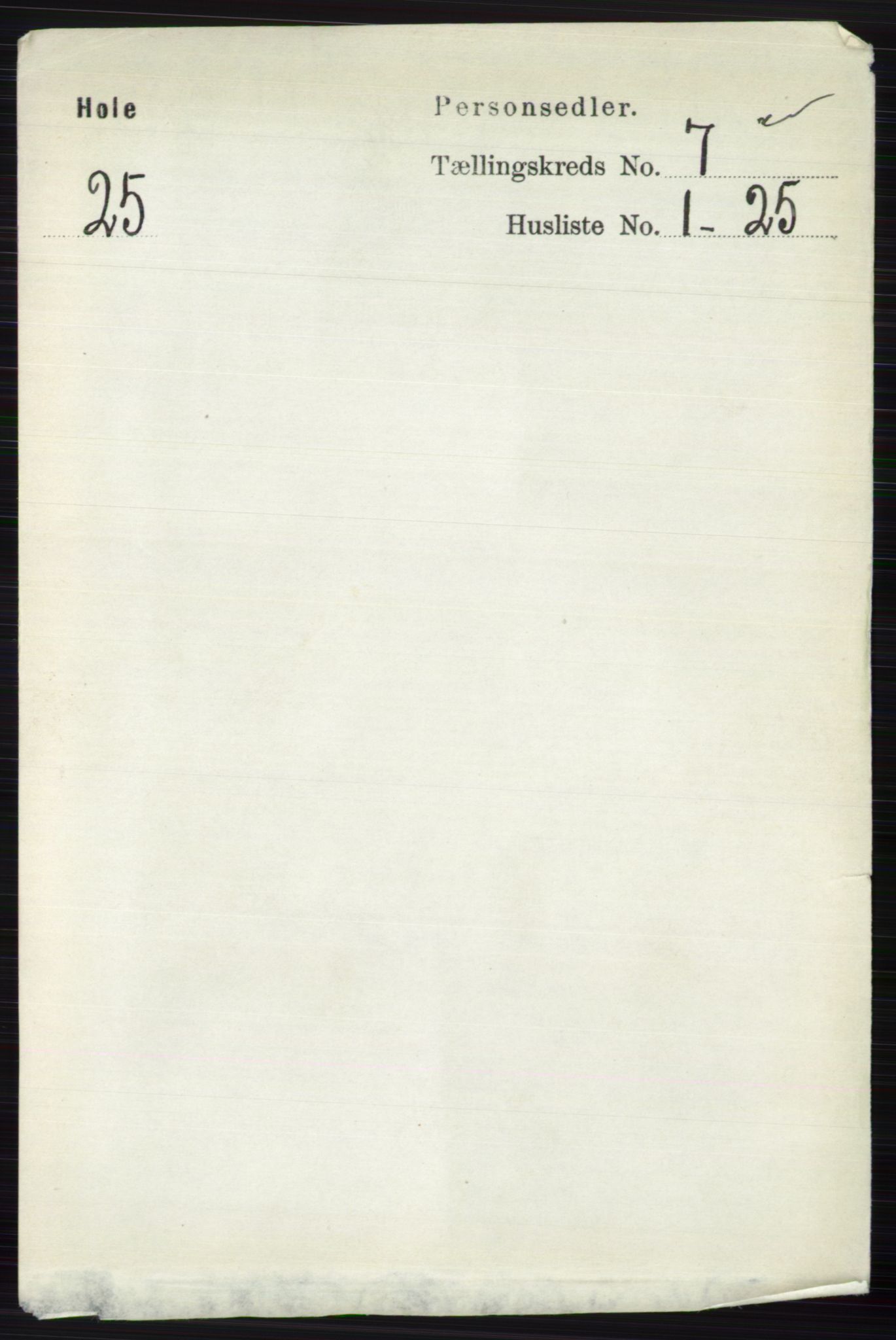 RA, Folketelling 1891 for 0612 Hole herred, 1891, s. 3983