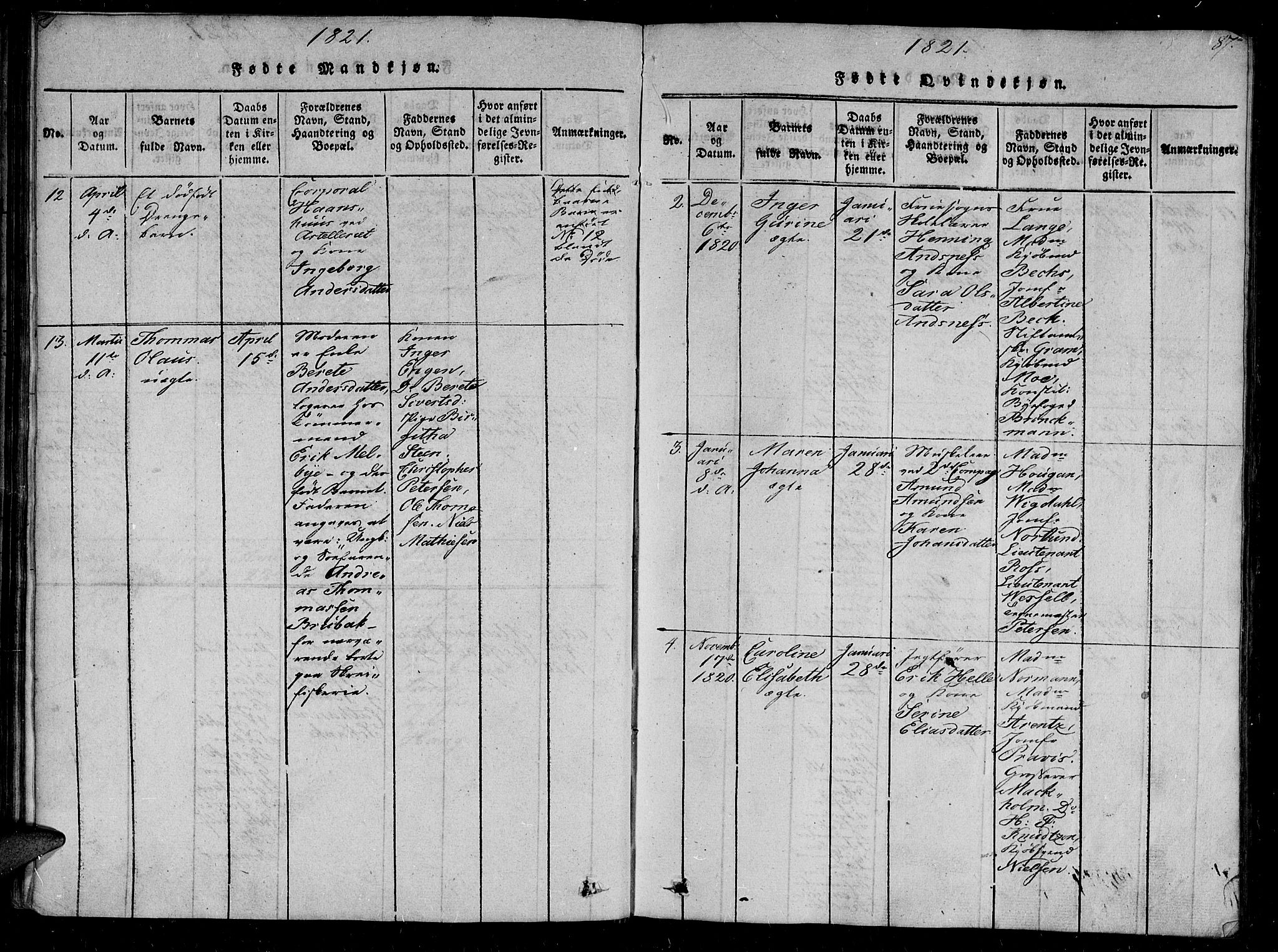 Ministerialprotokoller, klokkerbøker og fødselsregistre - Sør-Trøndelag, AV/SAT-A-1456/602/L0107: Ministerialbok nr. 602A05, 1815-1821, s. 87