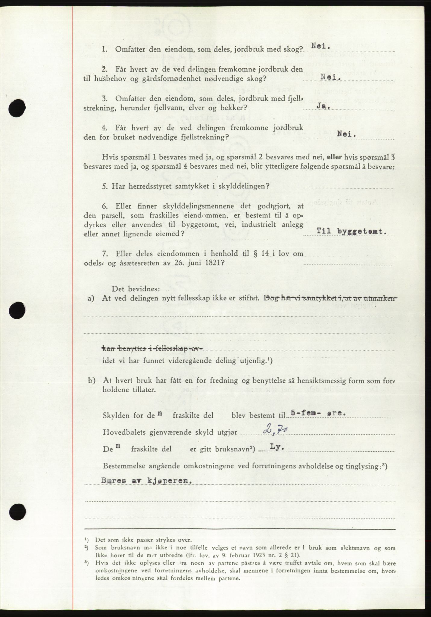 Søre Sunnmøre sorenskriveri, AV/SAT-A-4122/1/2/2C/L0078: Pantebok nr. 4A, 1946-1946, Dagboknr: 653/1946