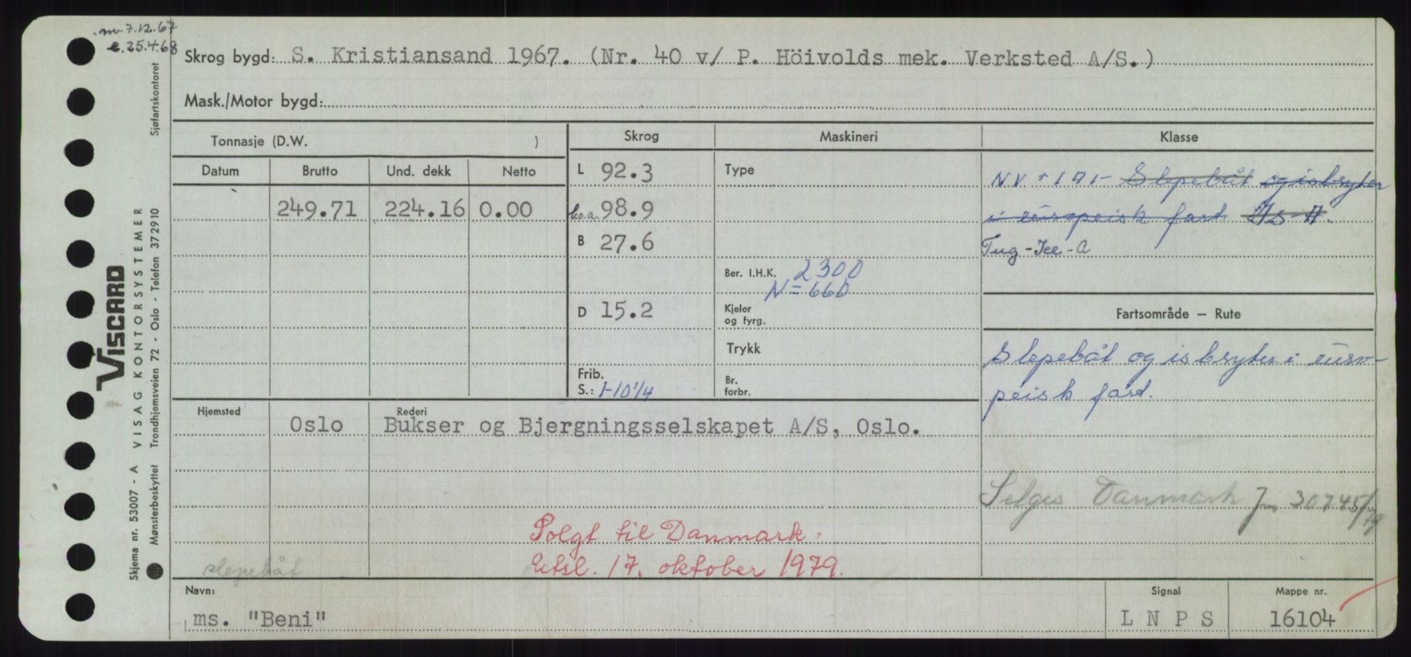 Sjøfartsdirektoratet med forløpere, Skipsmålingen, RA/S-1627/H/Hd/L0003: Fartøy, B-Bev, s. 613