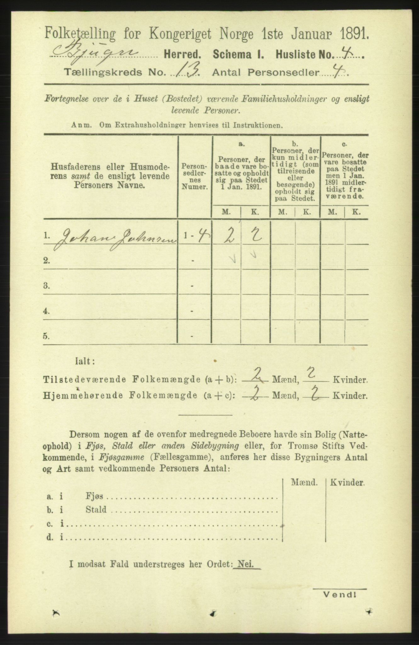 RA, Folketelling 1891 for 1627 Bjugn herred, 1891, s. 3734