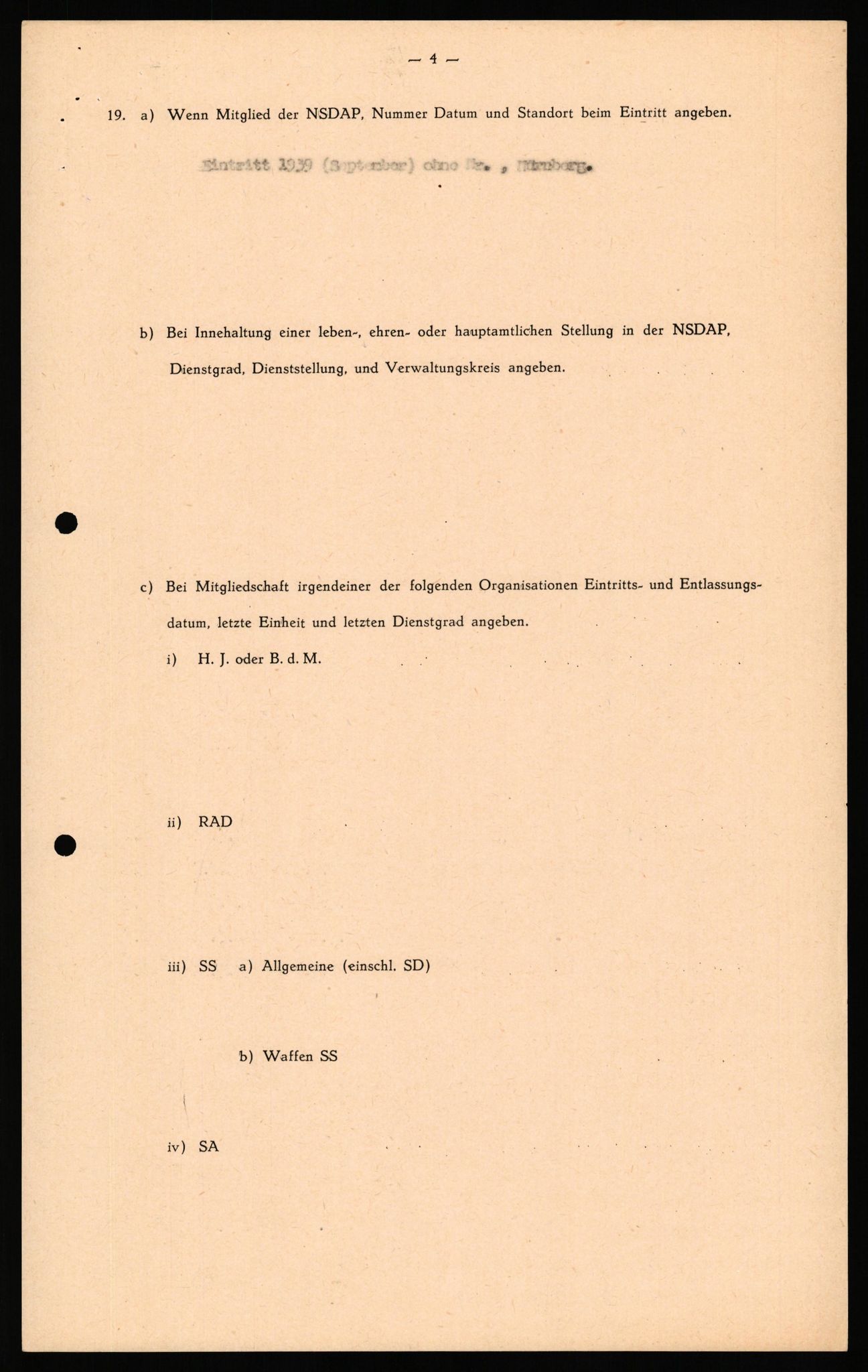 Forsvaret, Forsvarets overkommando II, AV/RA-RAFA-3915/D/Db/L0035: CI Questionaires. Tyske okkupasjonsstyrker i Norge. Tyskere., 1945-1946, s. 5