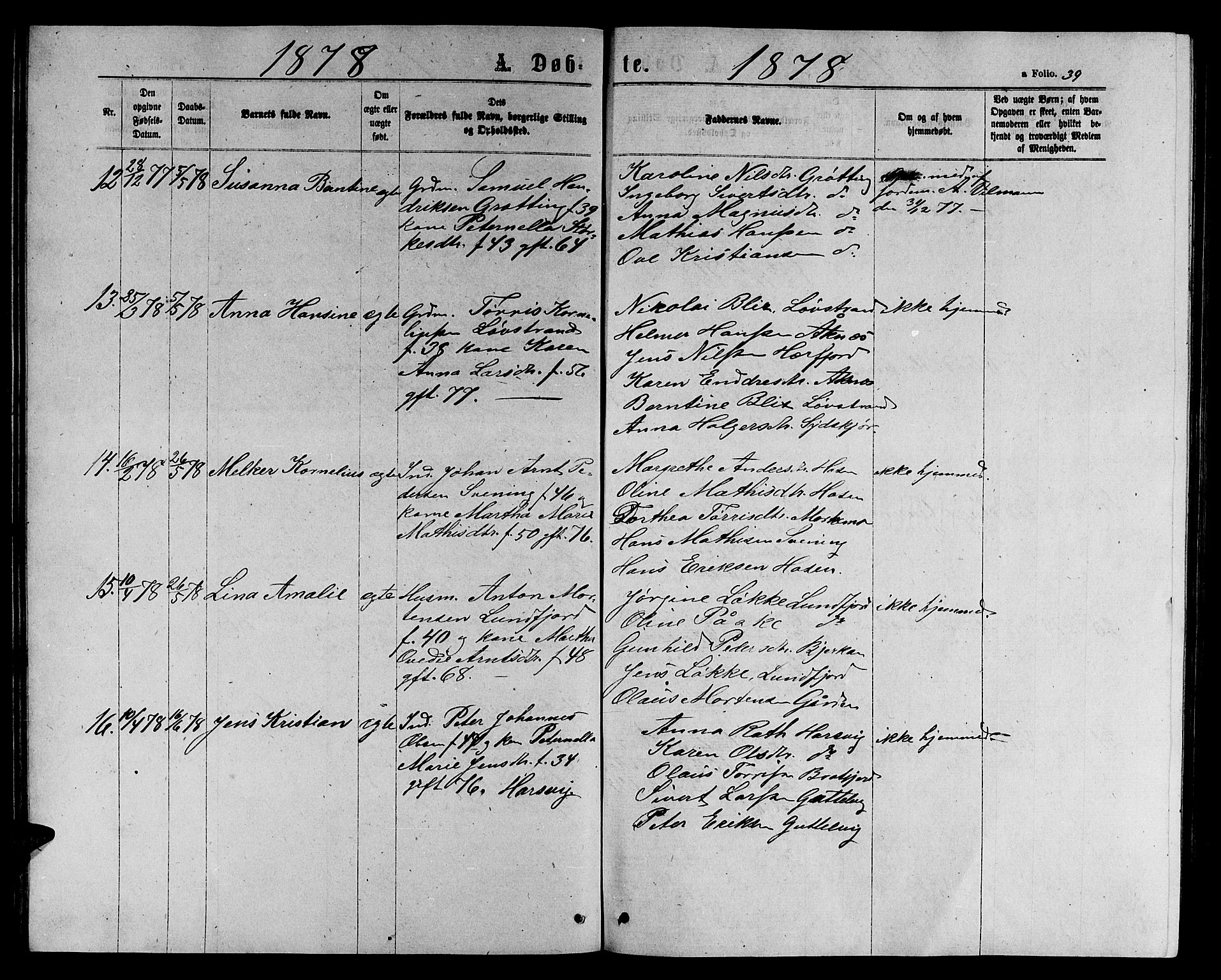 Ministerialprotokoller, klokkerbøker og fødselsregistre - Sør-Trøndelag, AV/SAT-A-1456/656/L0695: Klokkerbok nr. 656C01, 1867-1889, s. 39