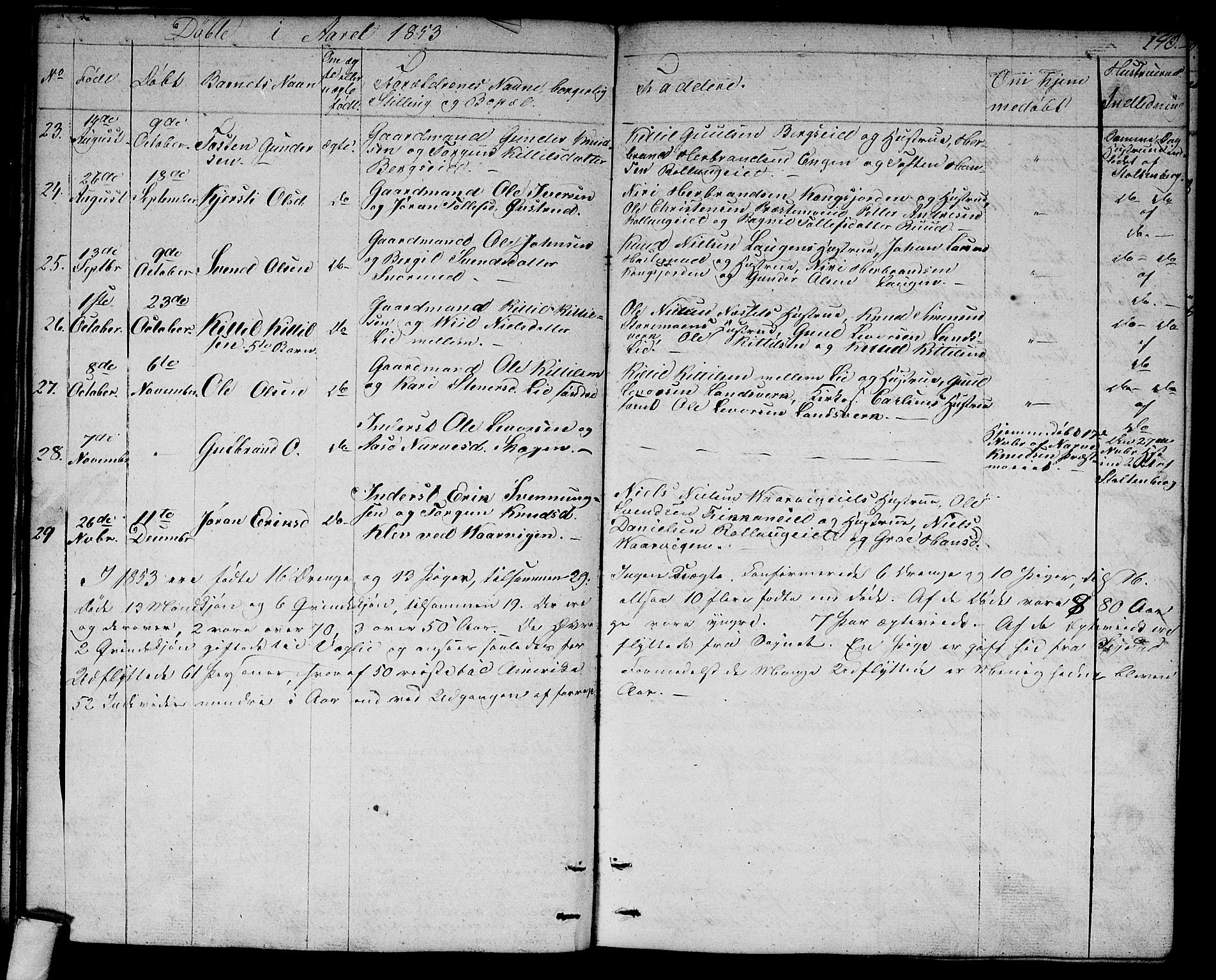 Rollag kirkebøker, AV/SAKO-A-240/G/Ga/L0002: Klokkerbok nr. I 2, 1831-1856, s. 140