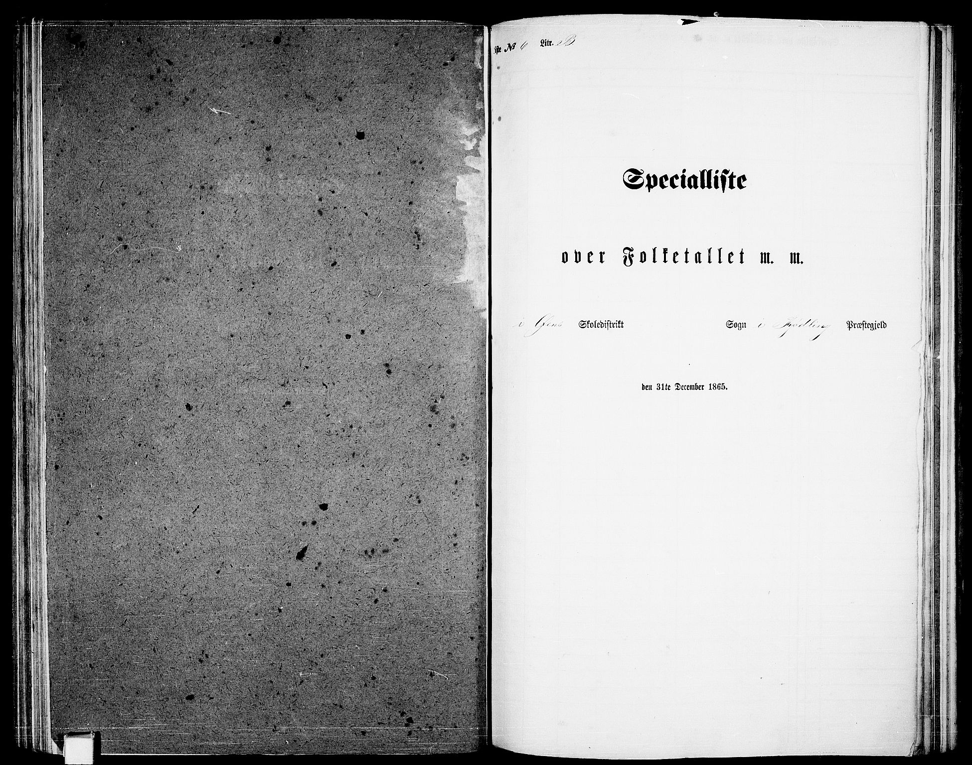 RA, Folketelling 1865 for 0725P Tjølling prestegjeld, 1865, s. 135