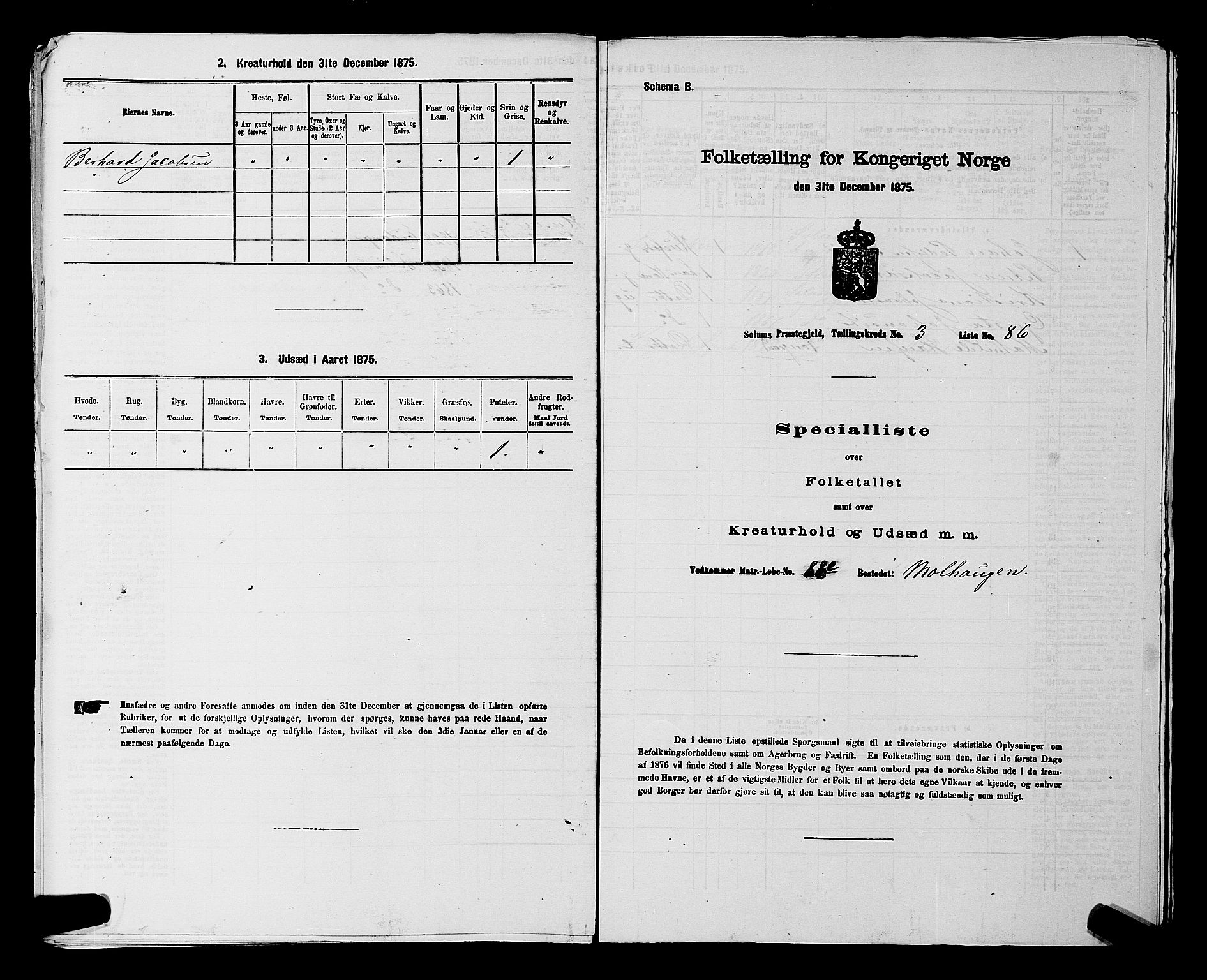 SAKO, Folketelling 1875 for 0818P Solum prestegjeld, 1875, s. 646