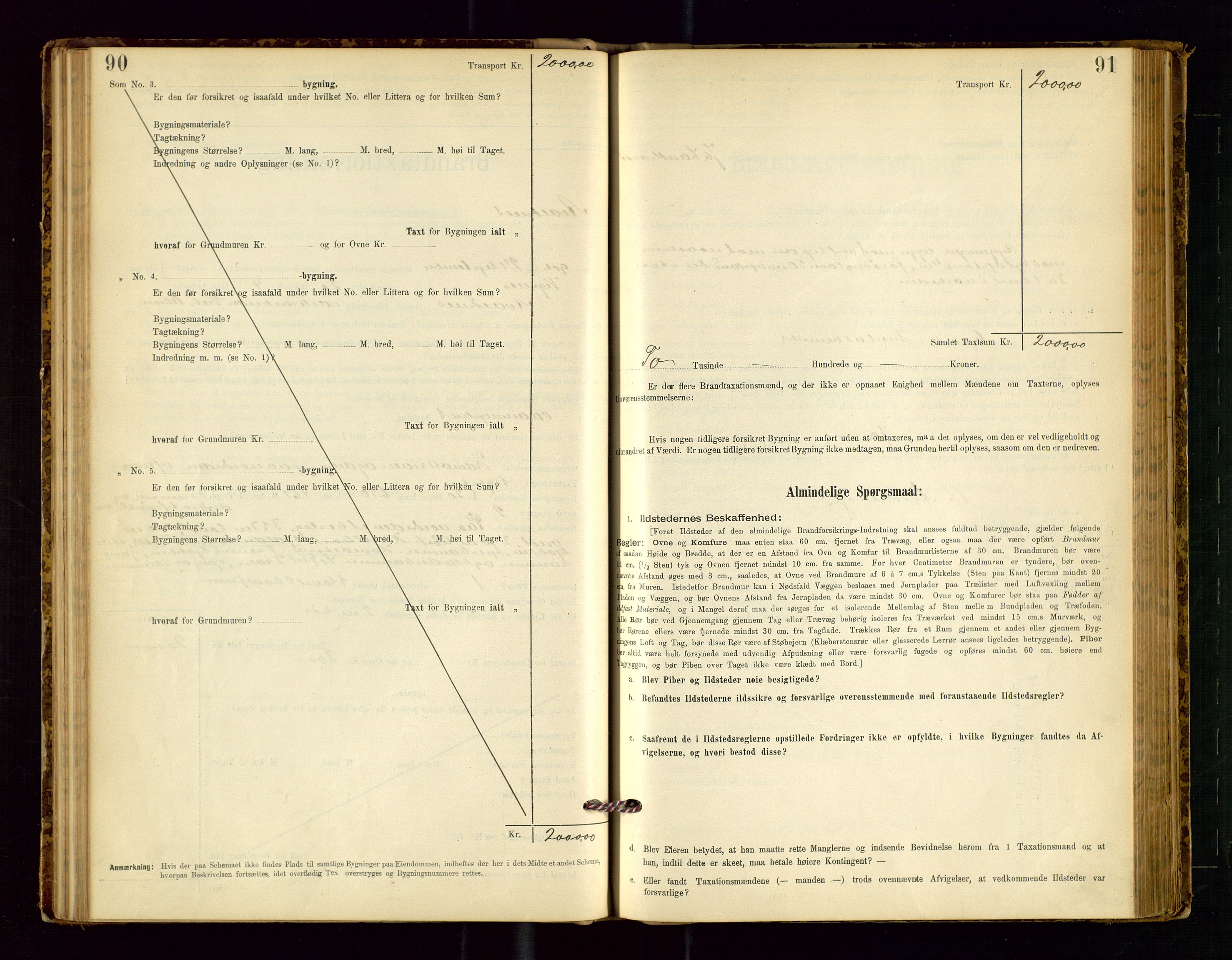 Avaldsnes lensmannskontor, SAST/A-100286/Gob/L0001: "Brandtaxationsprotokol for Avaldsnes Lensmandsdistrikt Ryfylke Fogderi", 1894-1925, s. 90-91